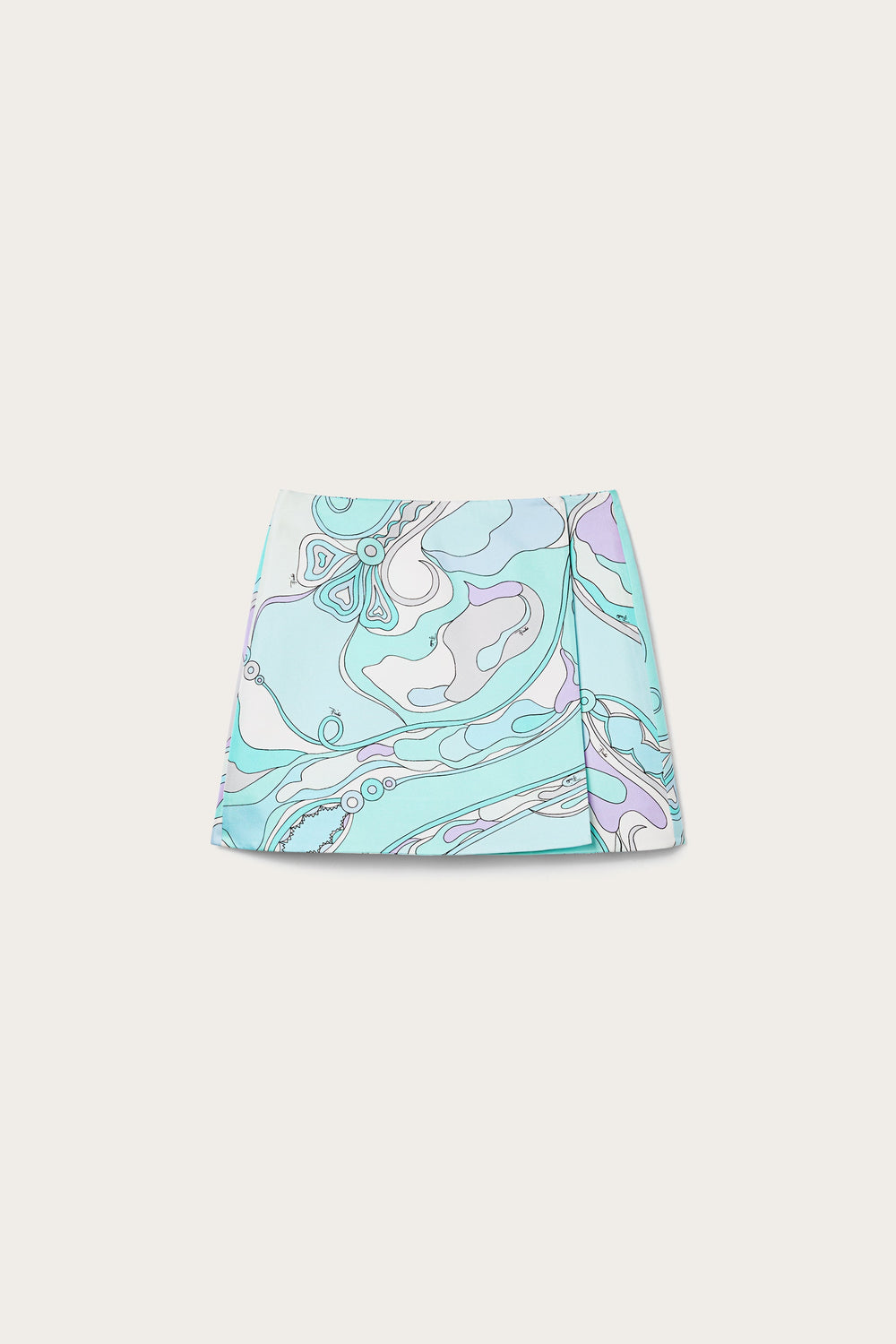 Pucci Orchidee Print Silk Miniskirt