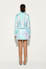 Pucci Orchidee Print Silk Miniskirt