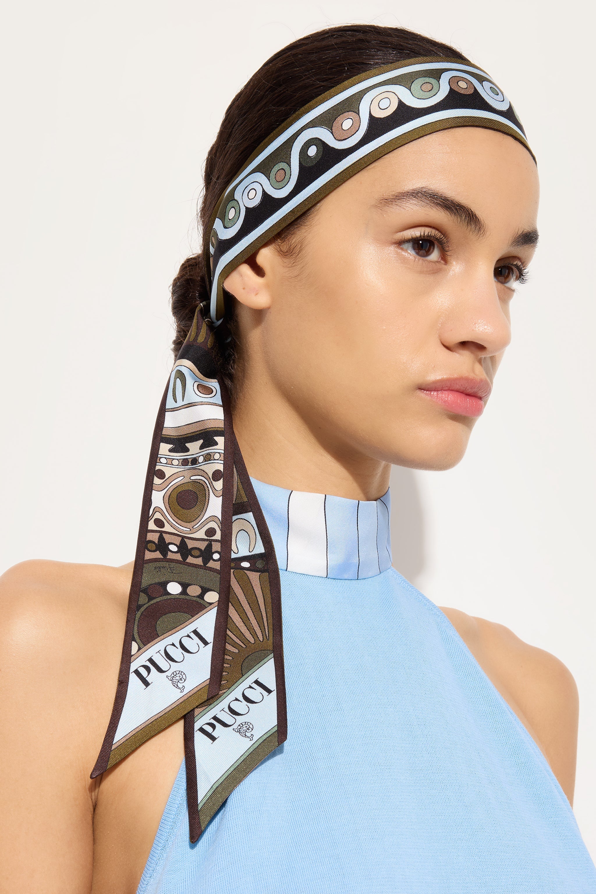 Pucci Mixed Print Silk Twill Scarf