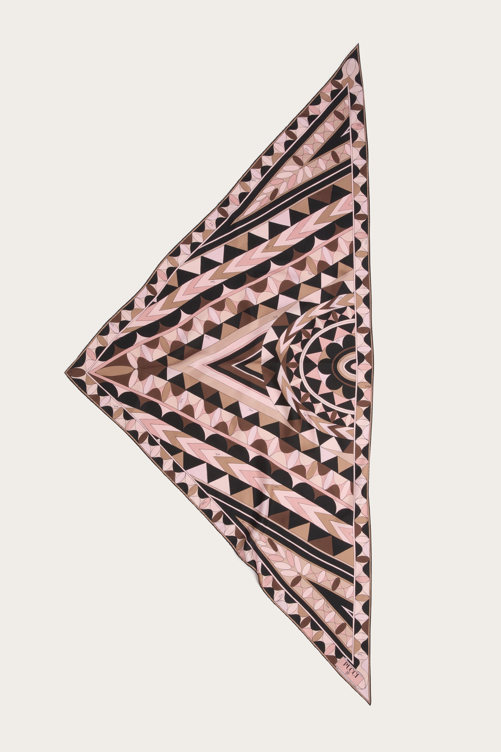 Pucci Manuba Print Silk Triangle Scarf