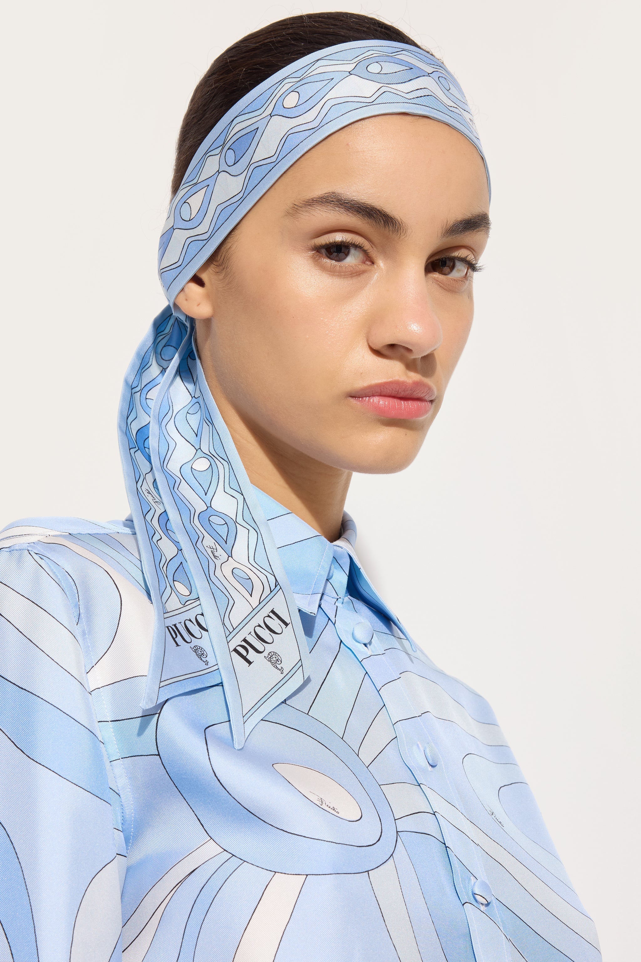 Pucci Mixed Print Silk Twill Scarf