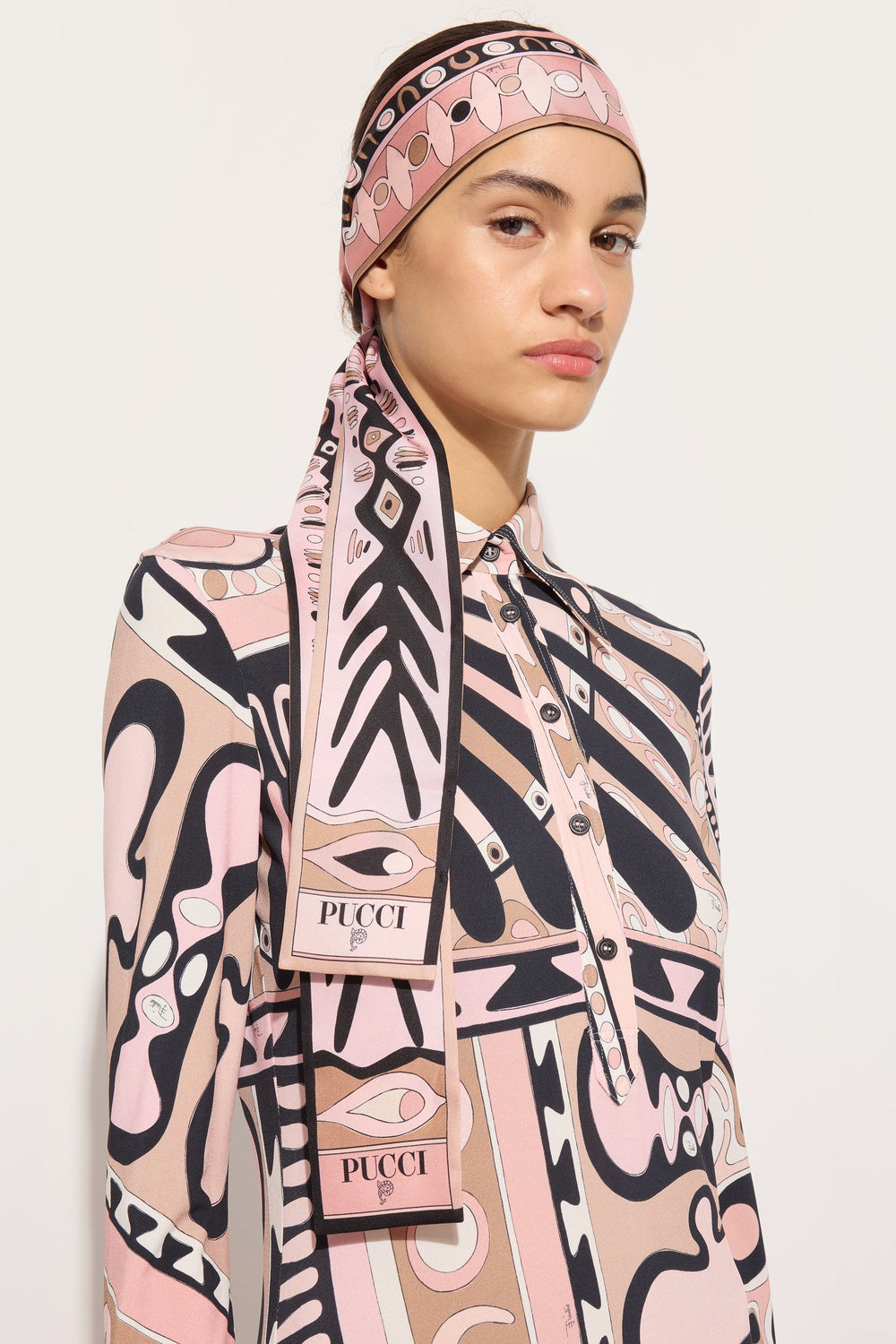 Pucci Angoli and Soleil Print Silk Twill Scarf