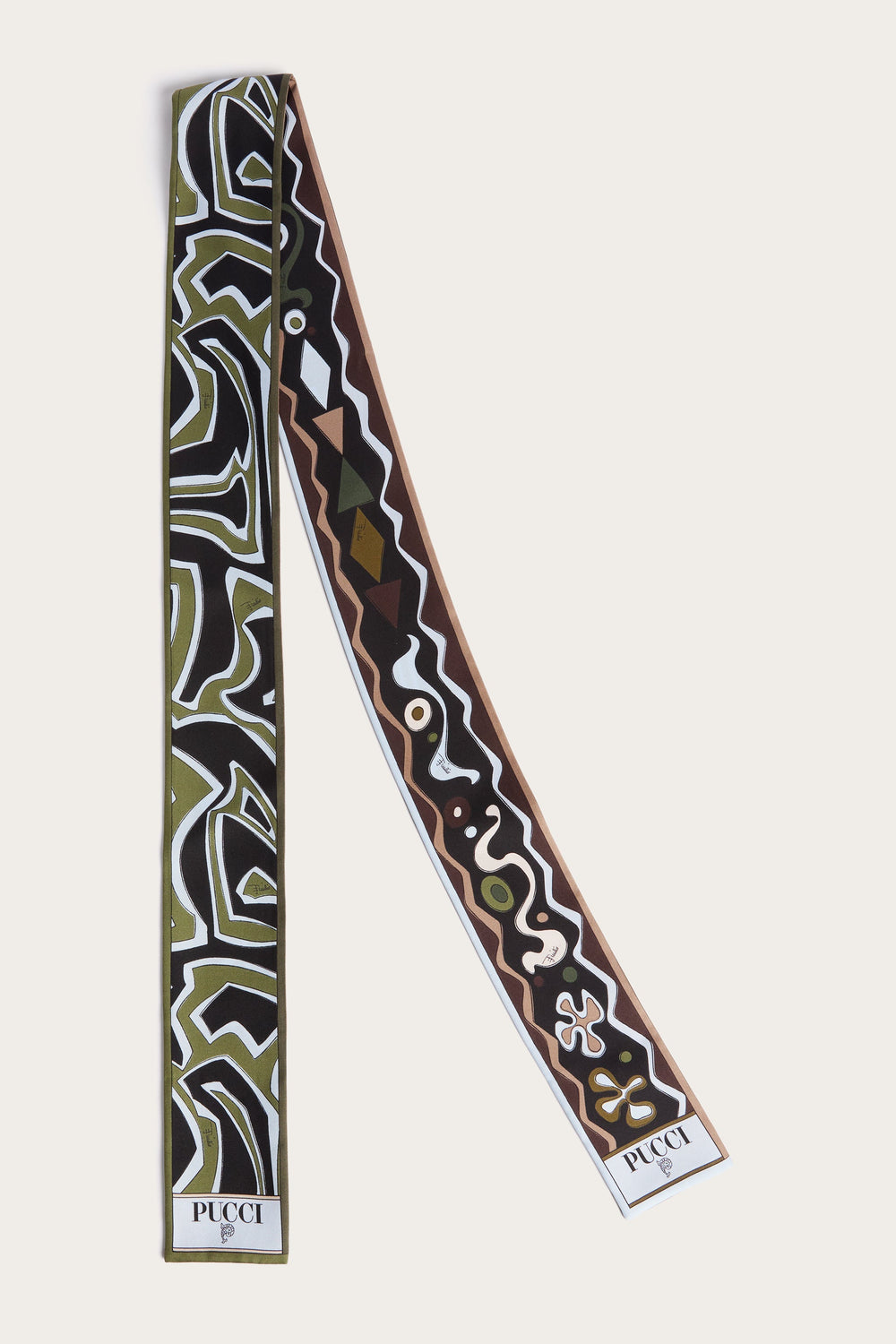 Pucci Angoli and Labirinto Print Silk Twill Scarf