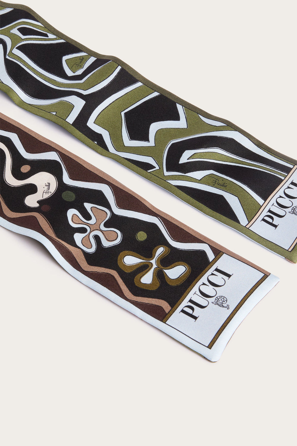 Pucci Angoli and Labirinto Print Silk Twill Scarf