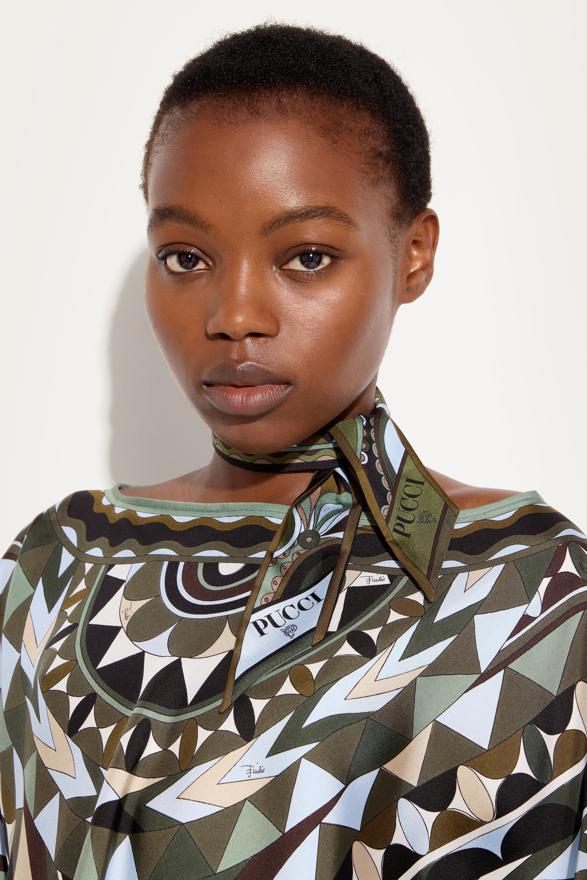 Pucci Mixed Print Silk Twill Scarf