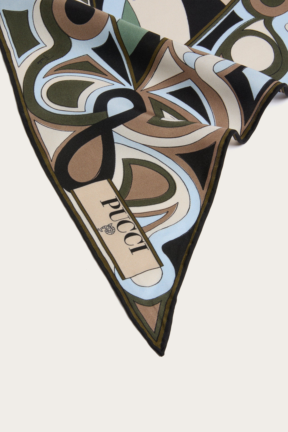 Pucci Marmo Print Silk Triangle Scarf