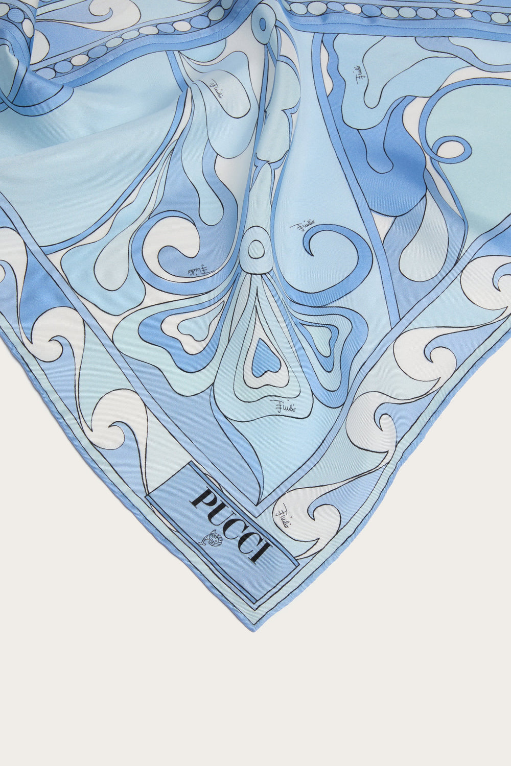 Pucci Orchidee Print Silk Triangle Scarf
