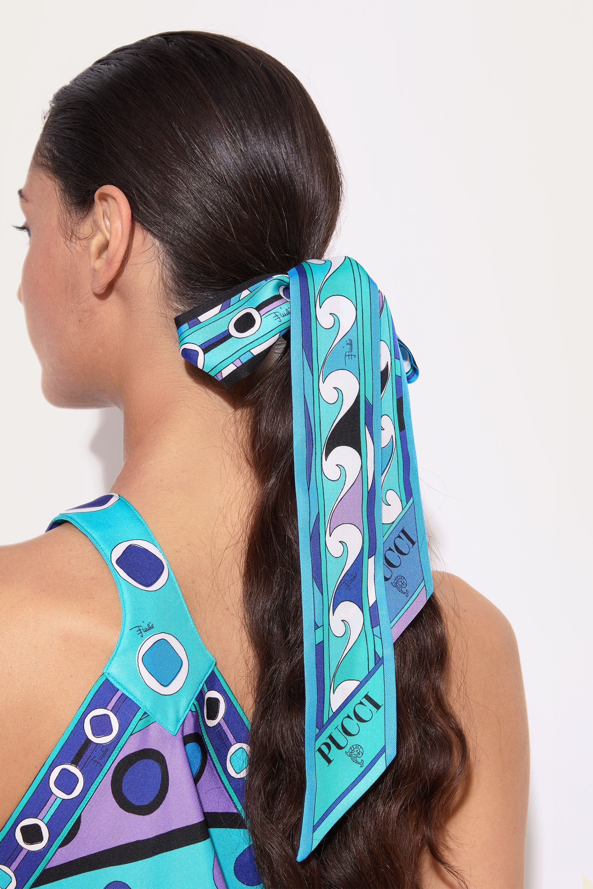 Pucci Mixed Print Silk Twill Scarf
