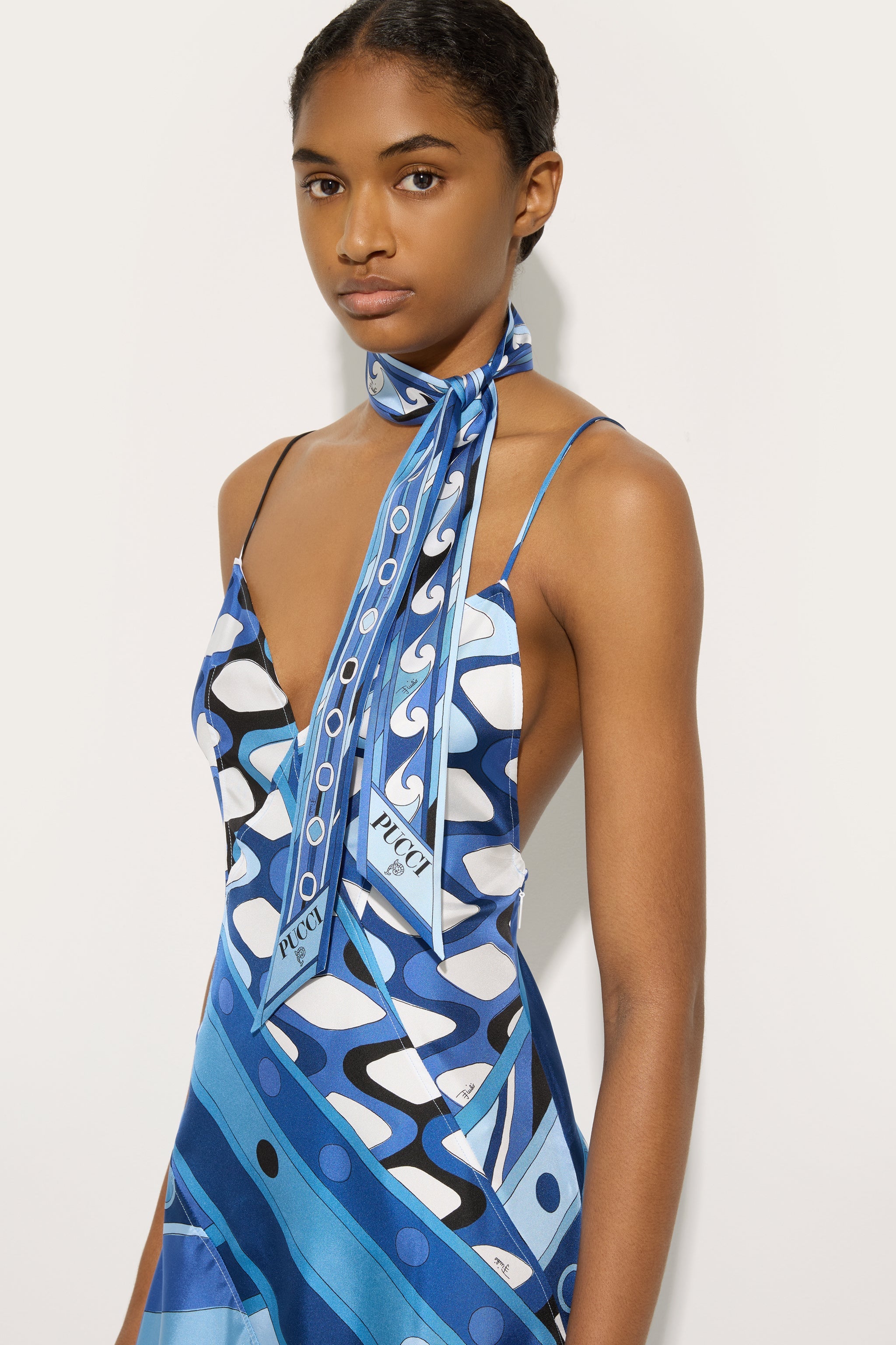 Pucci Vivara and Bouclé Print Silk Scarf