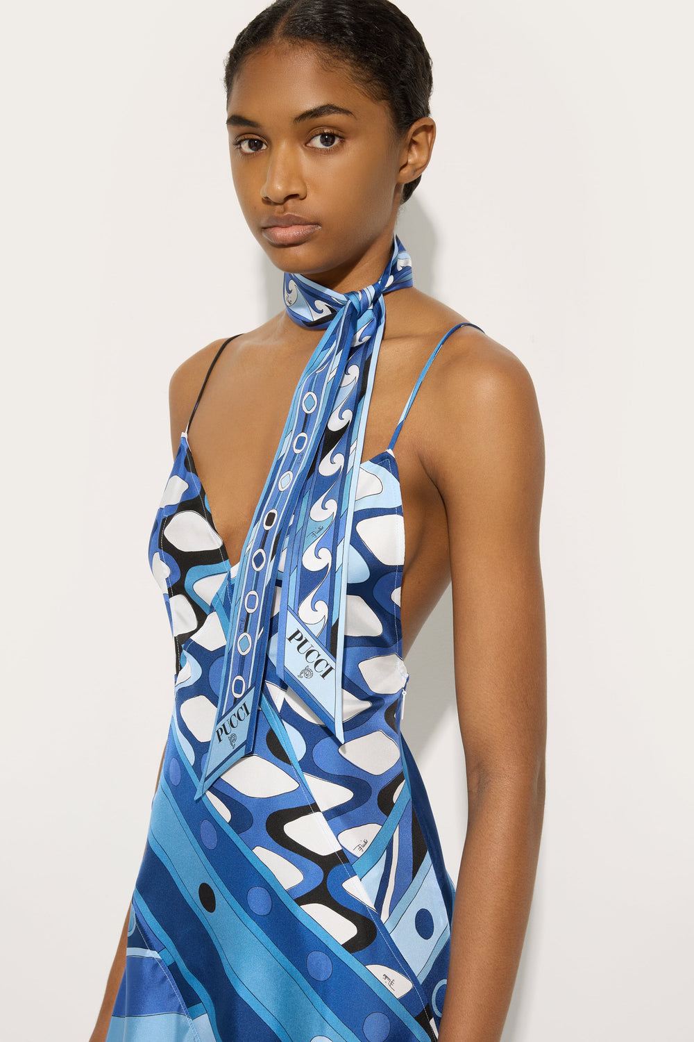 Pucci Vivara and Bouclé Print Silk Scarf