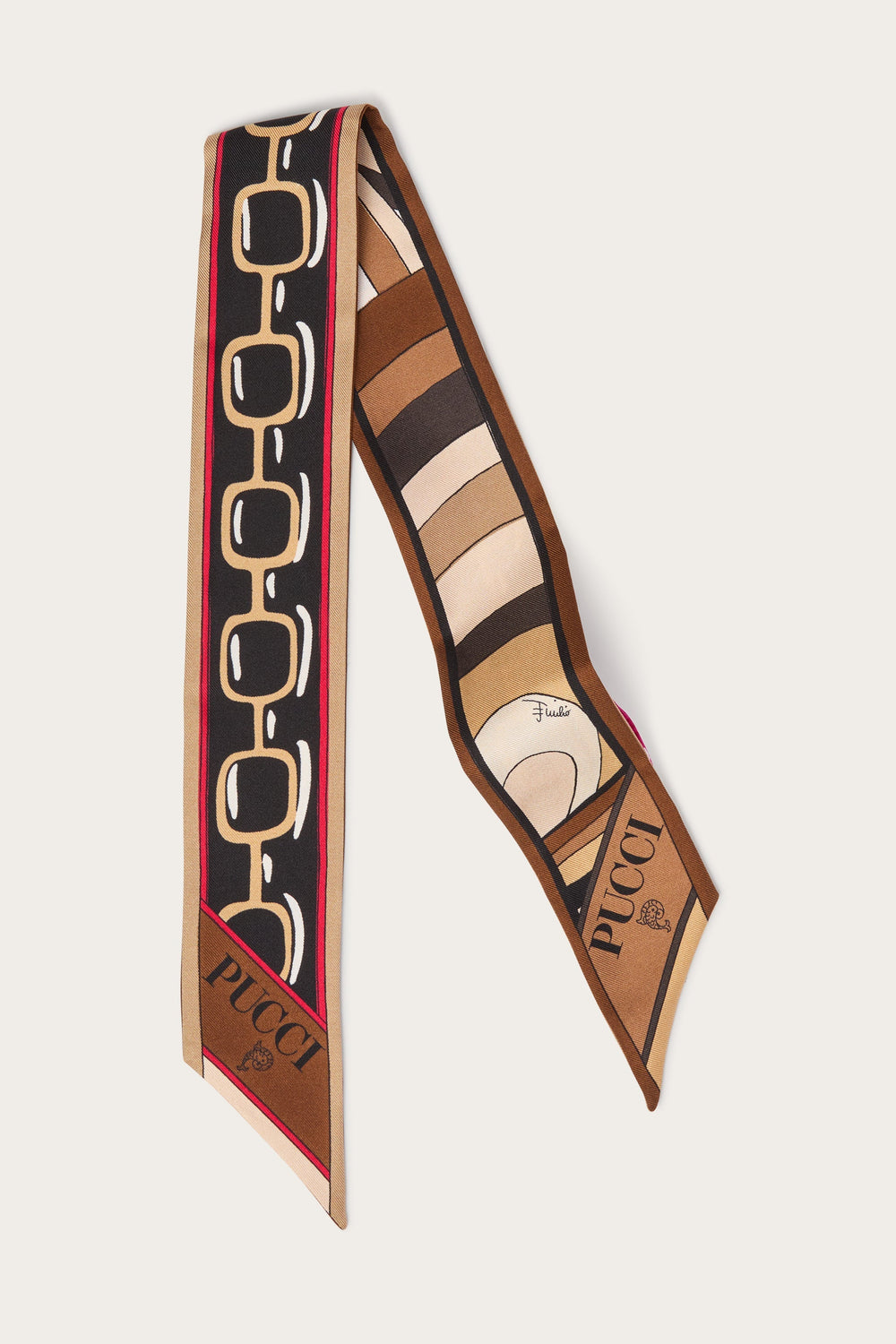 Pucci Iride and Istrice Print Silk Twill Scarf