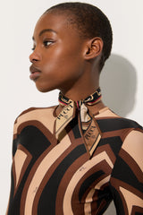 Pucci Iride and Istrice Print Silk Twill Scarf