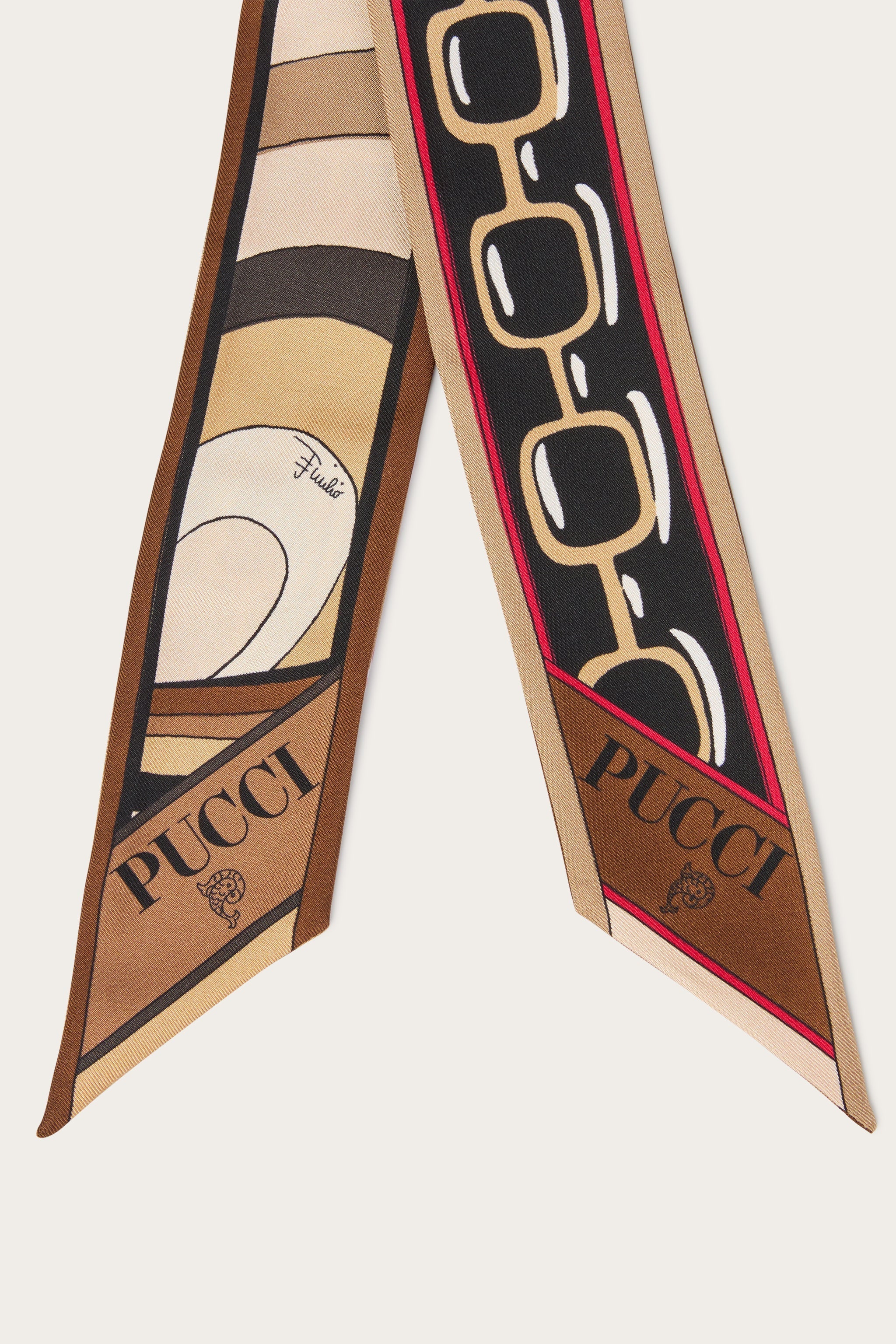 Pucci Iride and Istrice Print Silk Twill Scarf