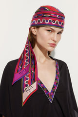 Pucci Orchidee Print Silk Twill Scarf