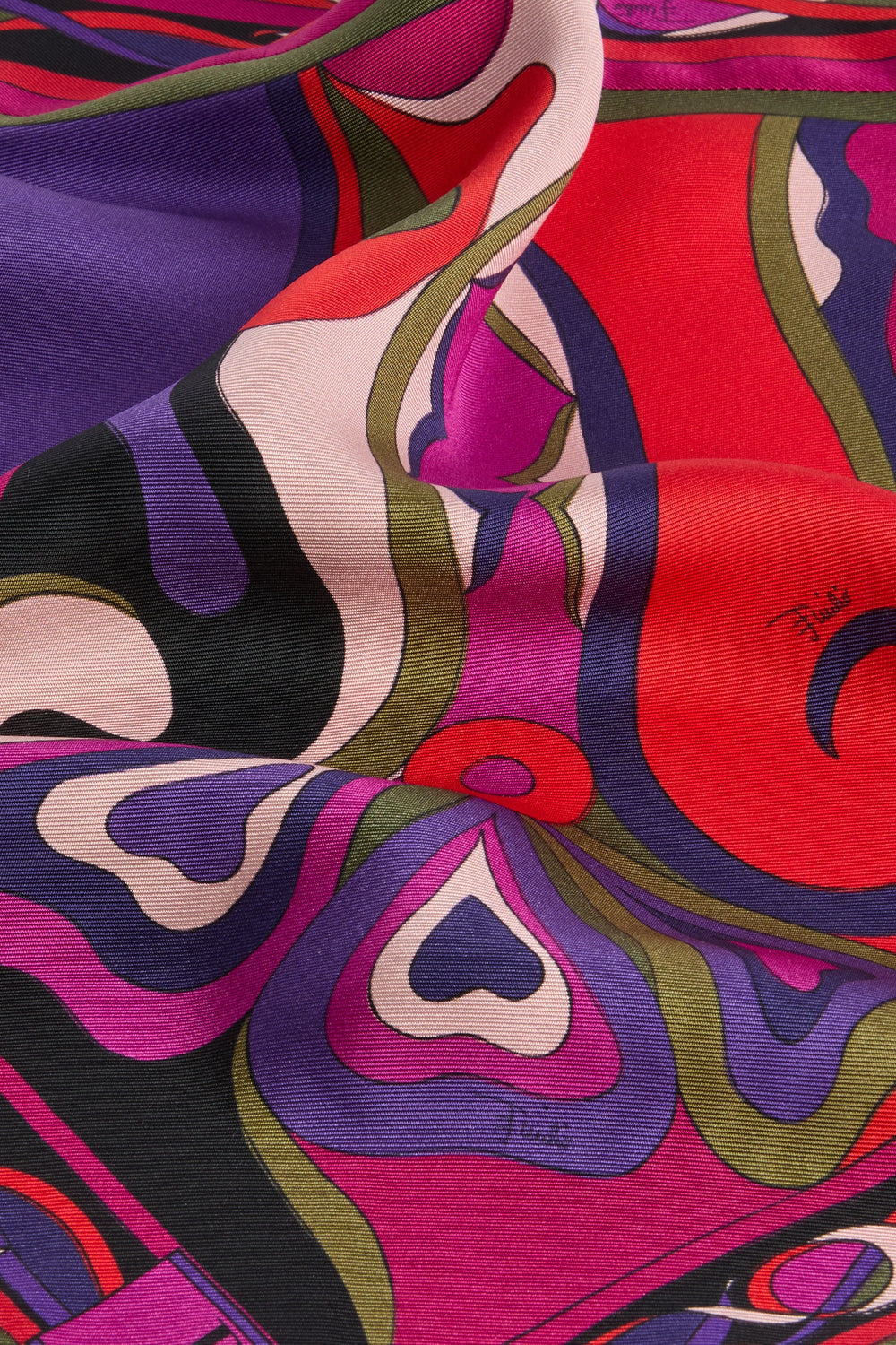 Pucci Orchidee Print Silk Twill Scarf