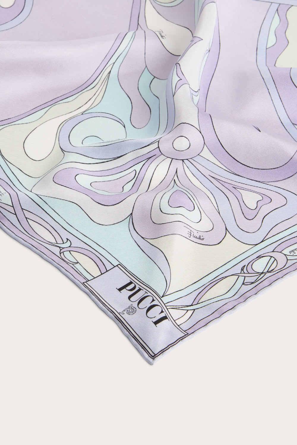 Pucci Orchidee Print Silk Twill Scarf