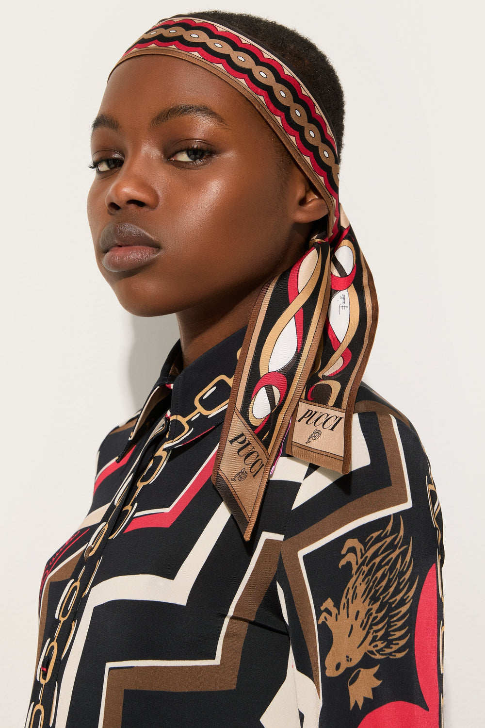 Pucci Girandole and Papiro Print Silk Twill Scarf
