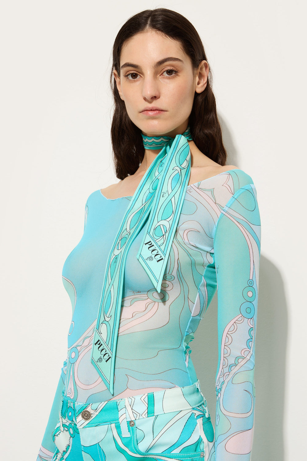 Pucci Girandole and Papiro Print Silk Twill Scarf