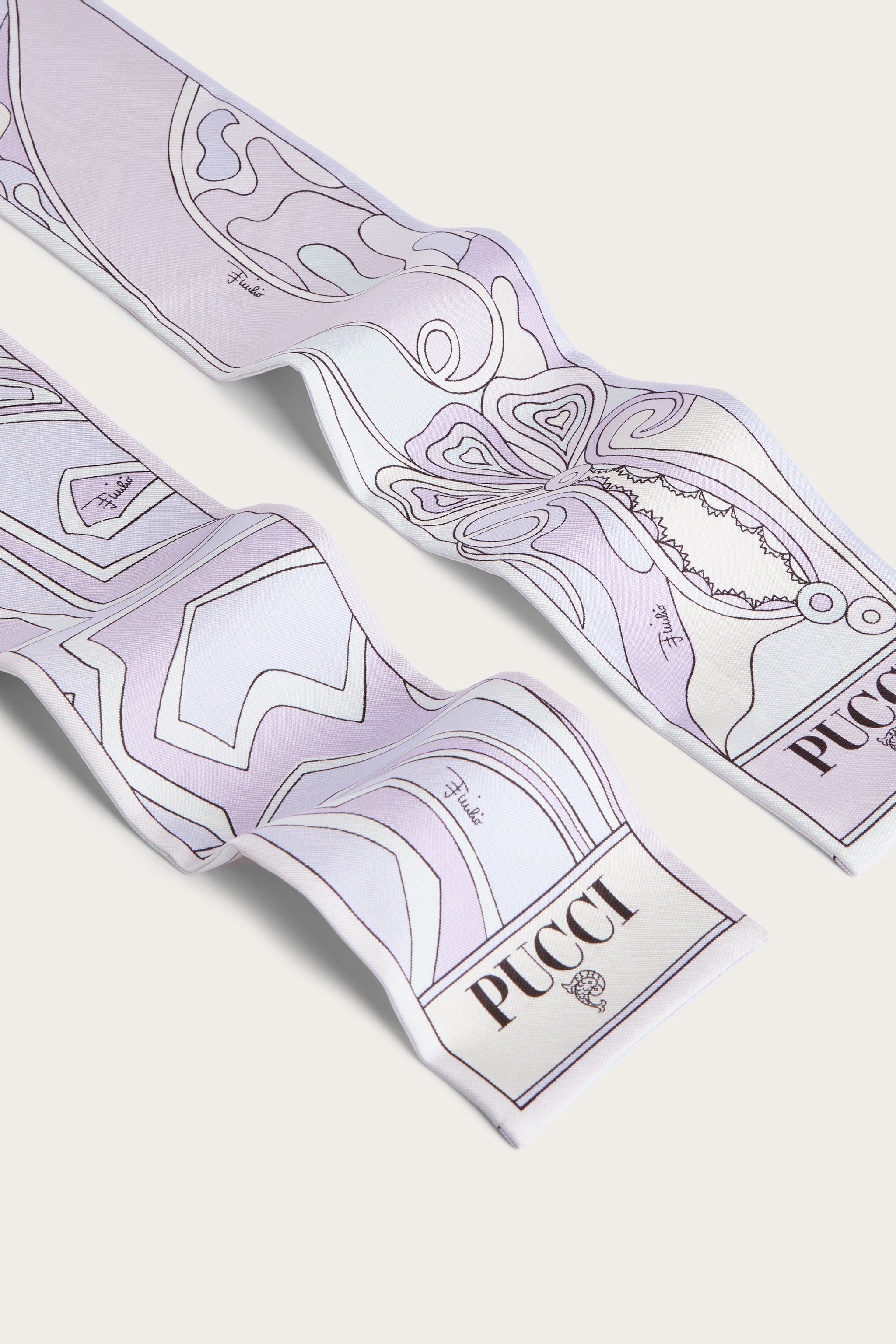 Pucci Labirinto and Orchidee Print Silk Twill Scarf