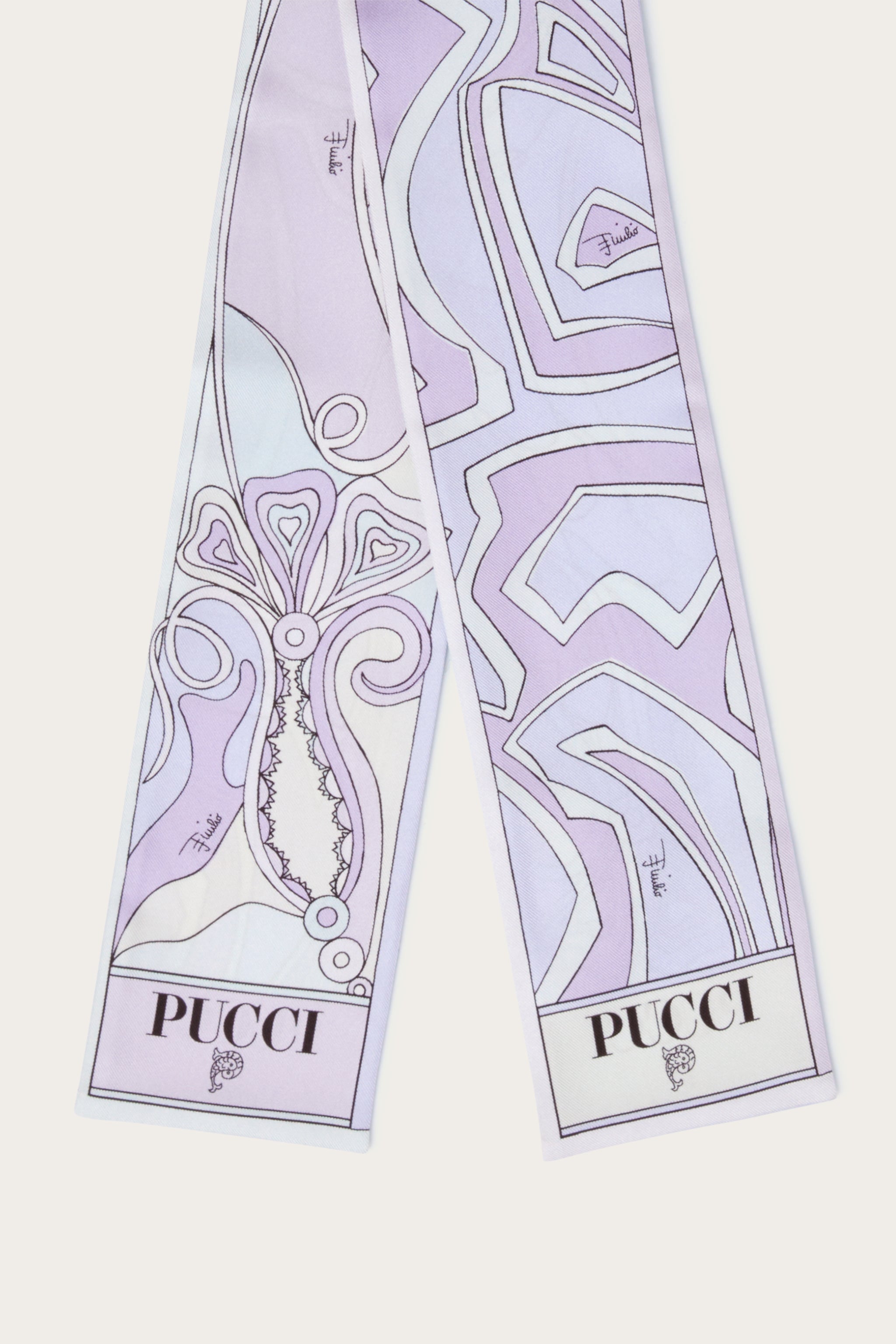 Pucci Labirinto and Orchidee Print Silk Twill Scarf