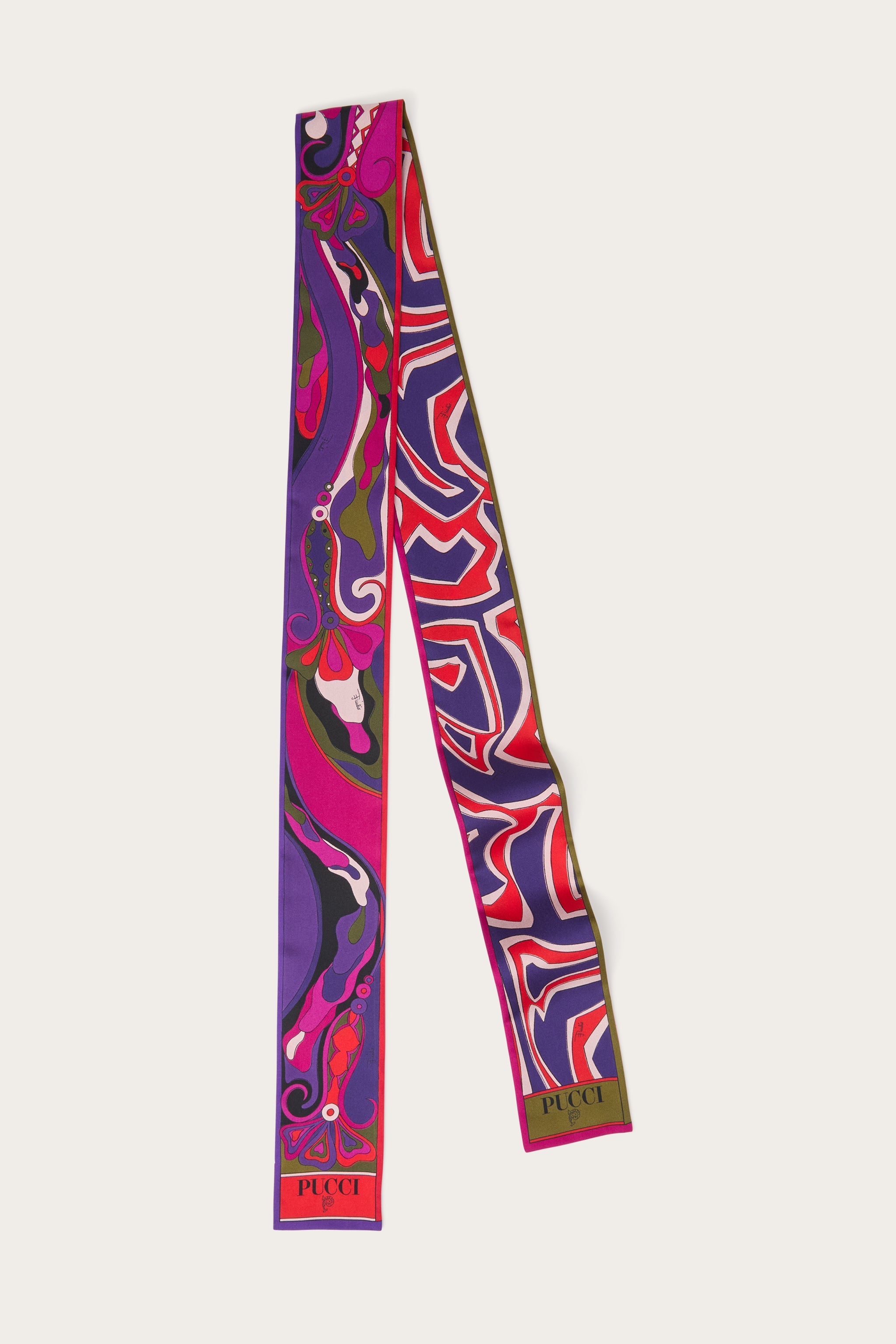 Pucci Labirinto and Orchidee Print Silk Twill Scarf