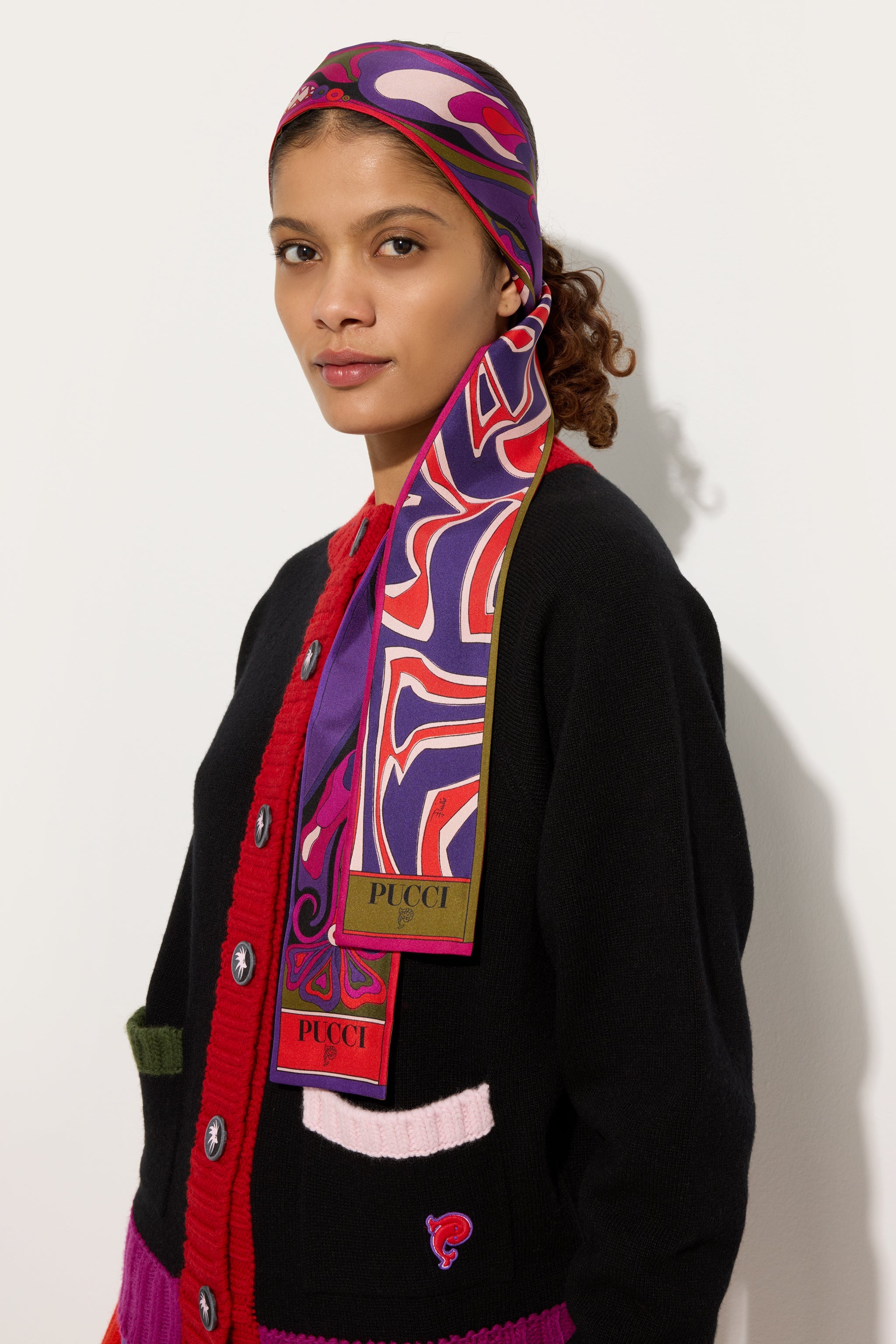 Pucci Labirinto and Orchidee Print Silk Twill Scarf