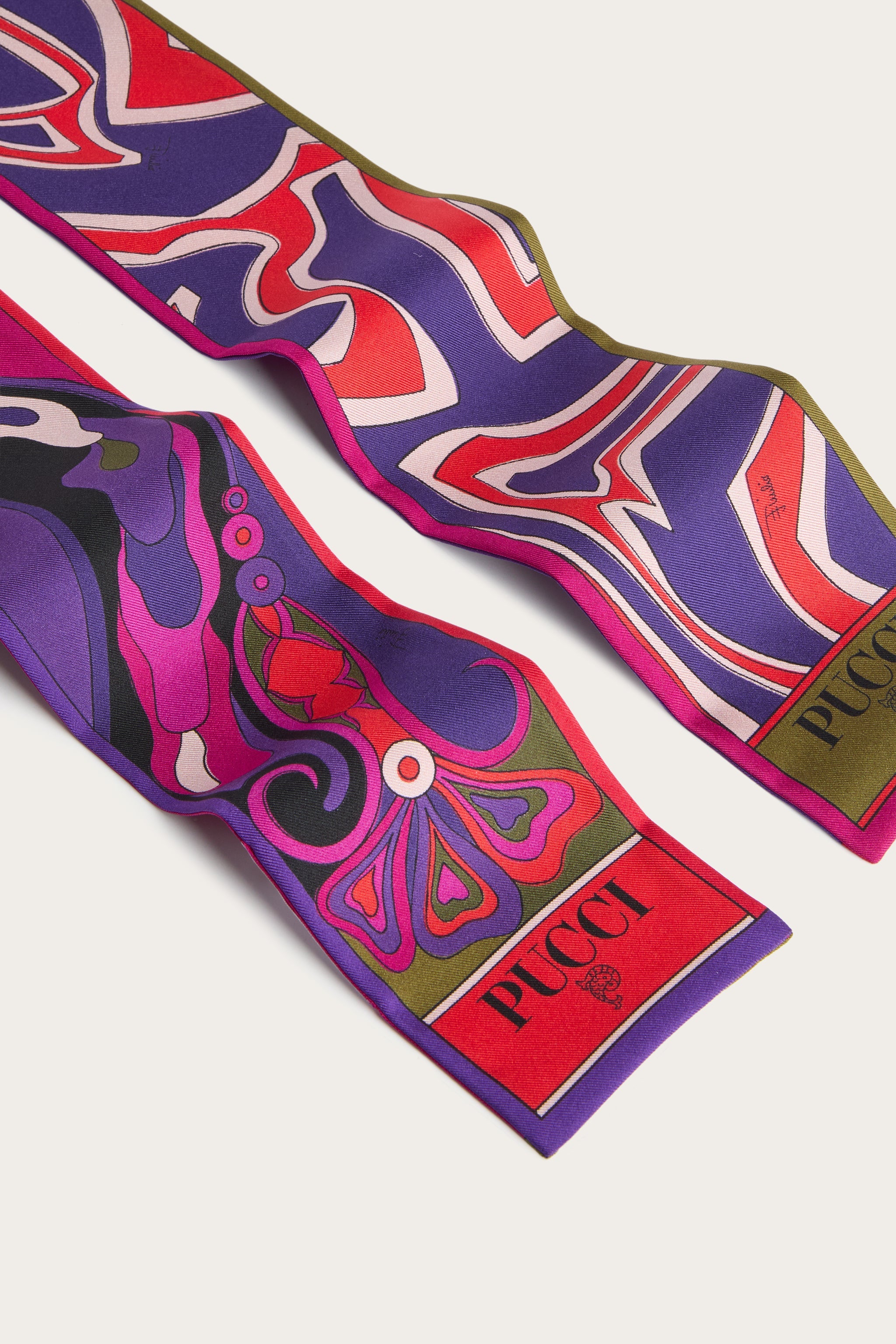 Pucci Labirinto and Orchidee Print Silk Twill Scarf