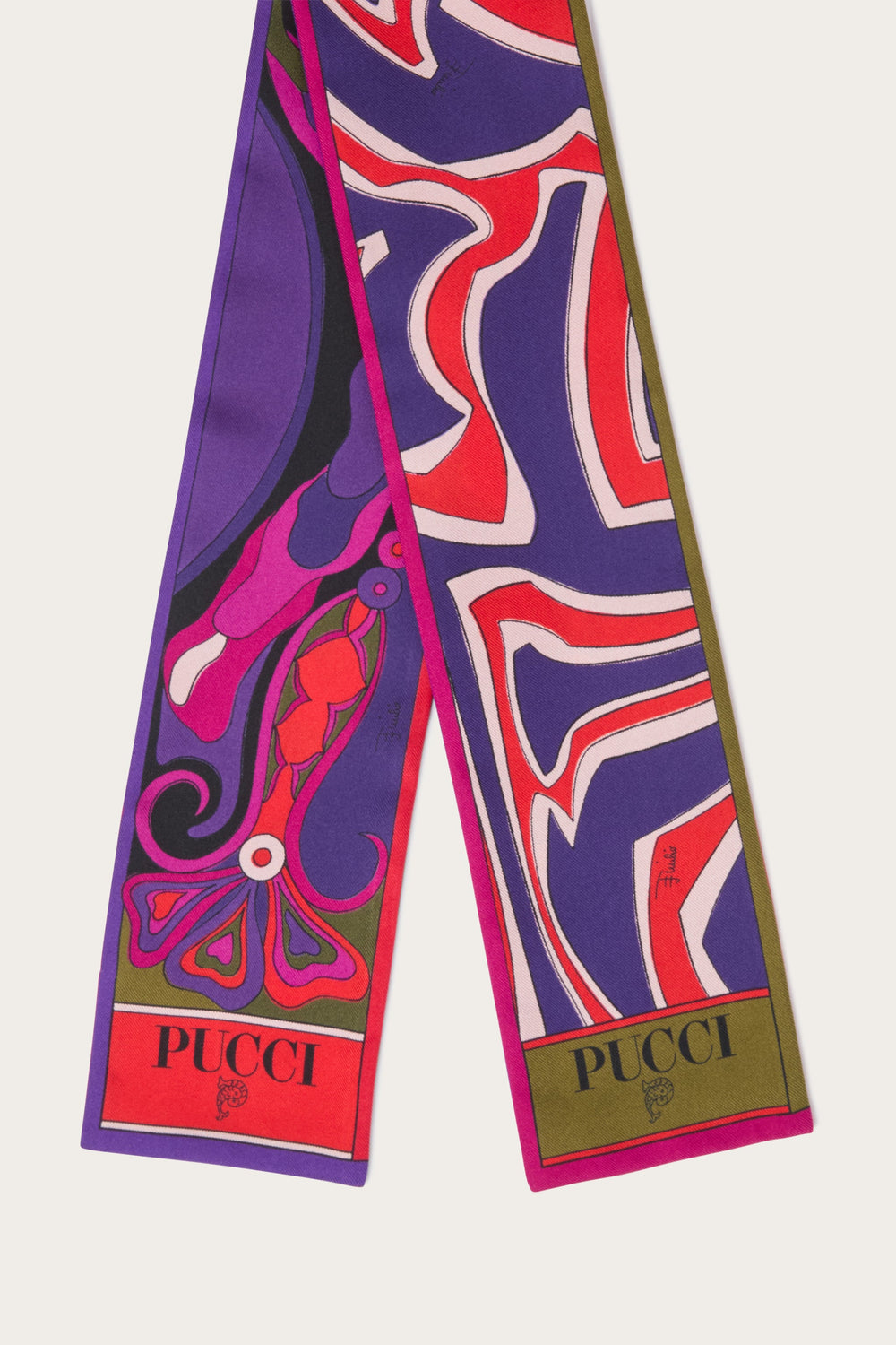 Pucci Labirinto and Orchidee Print Silk Twill Scarf
