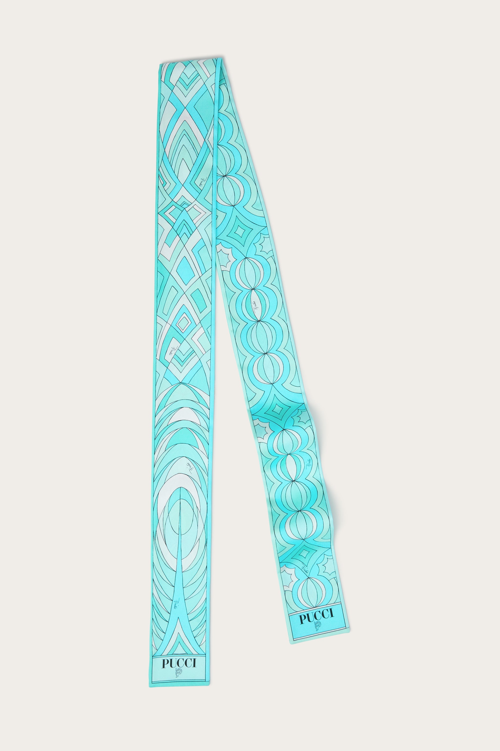 Pucci Volute and Collane Print Silk Twill Scarf
