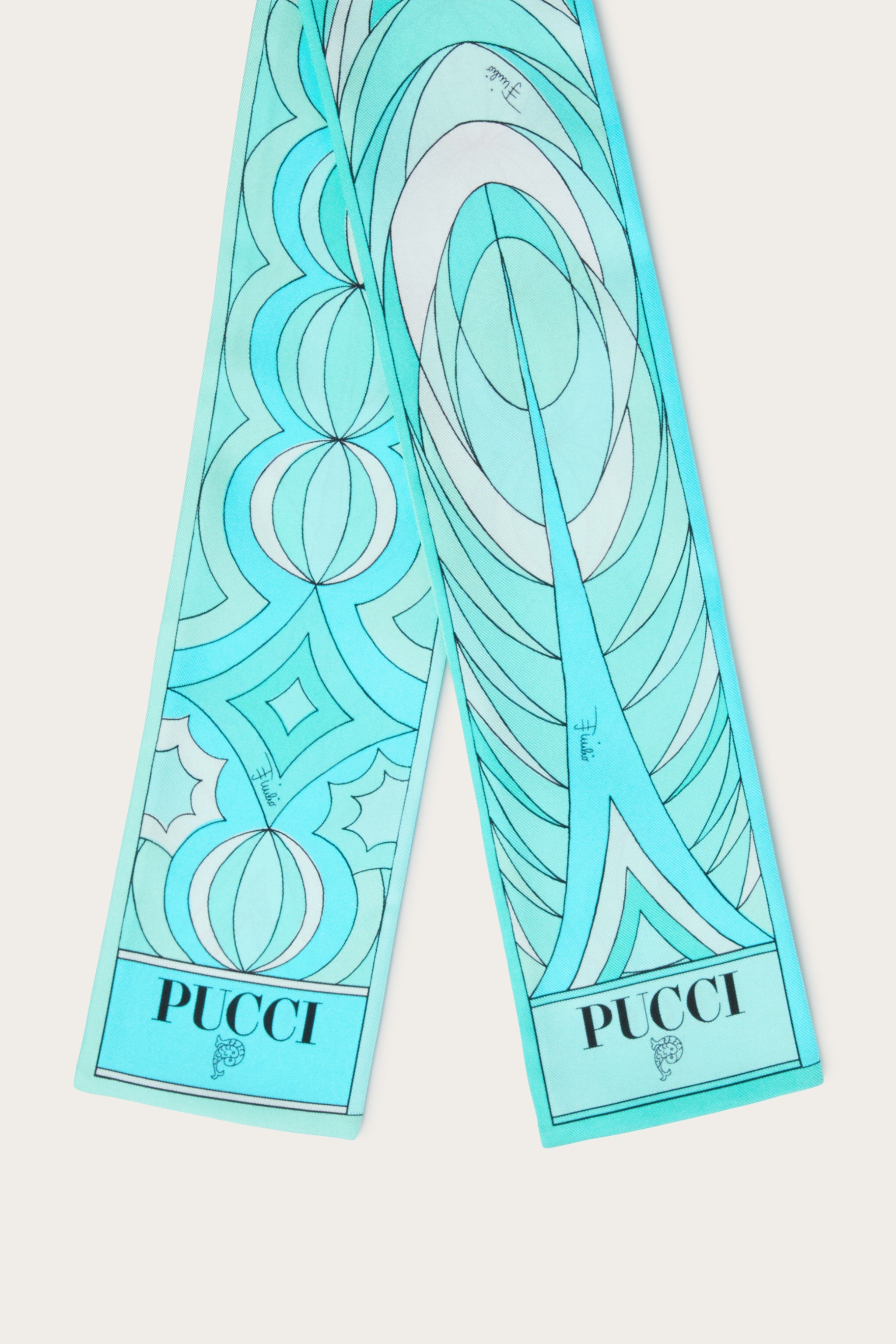 Pucci Volute and Collane Print Silk Twill Scarf