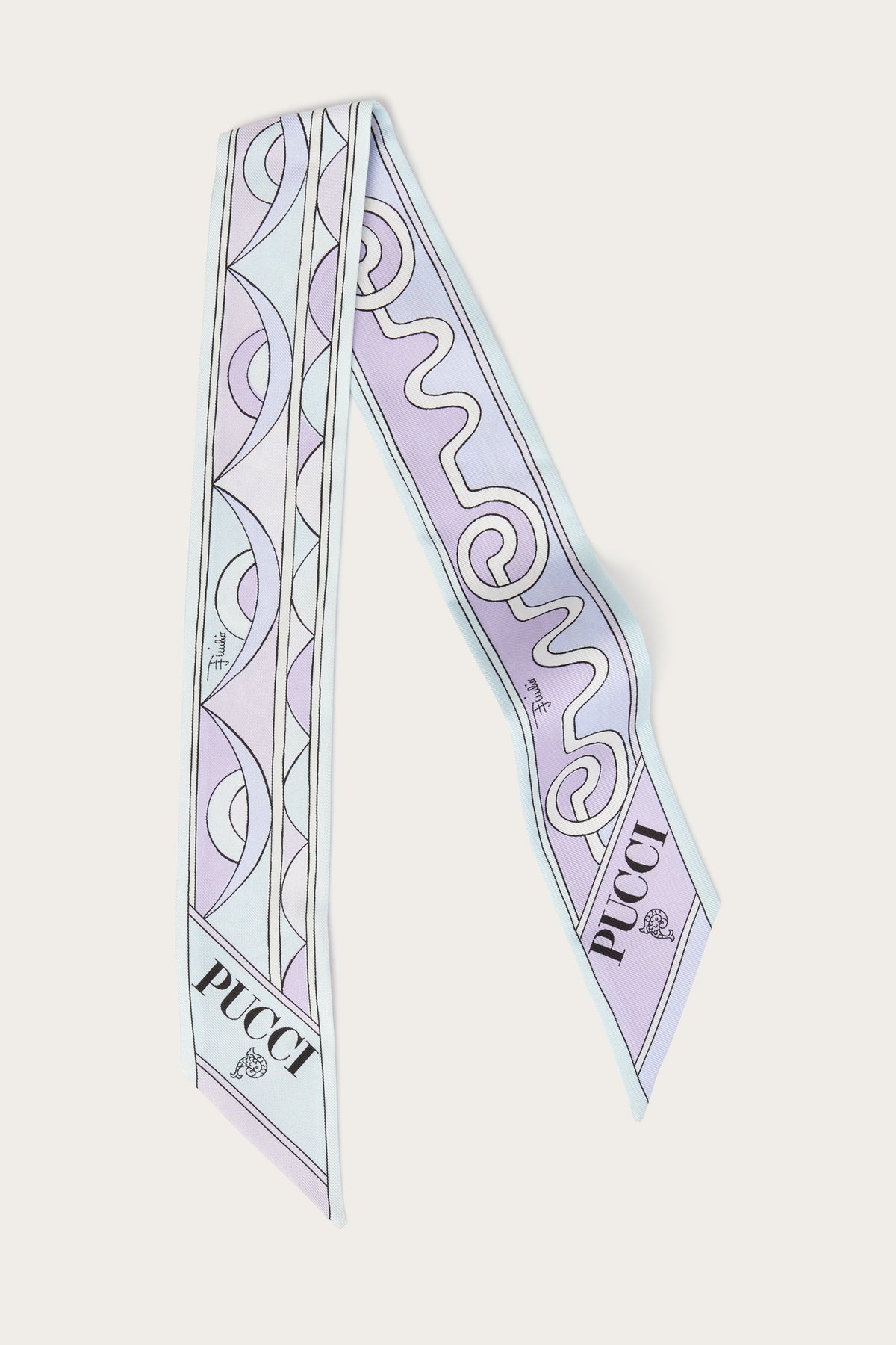 Pucci Astro and Rombi Print Silk Twill Scarf