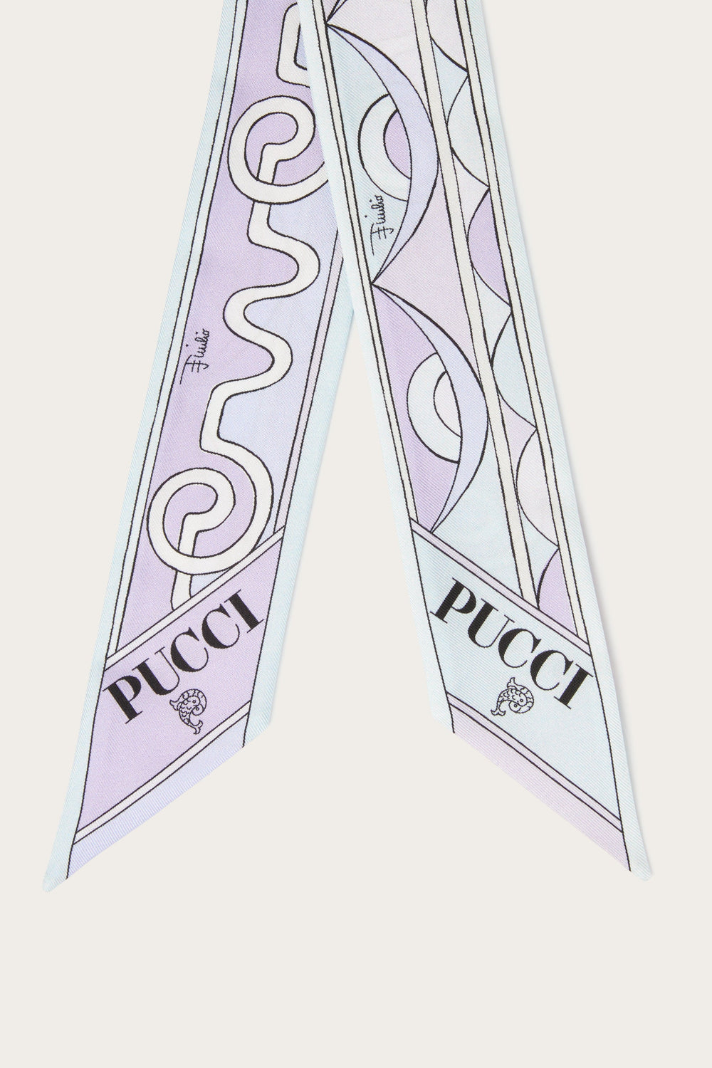 Pucci Astro and Rombi Print Silk Twill Scarf
