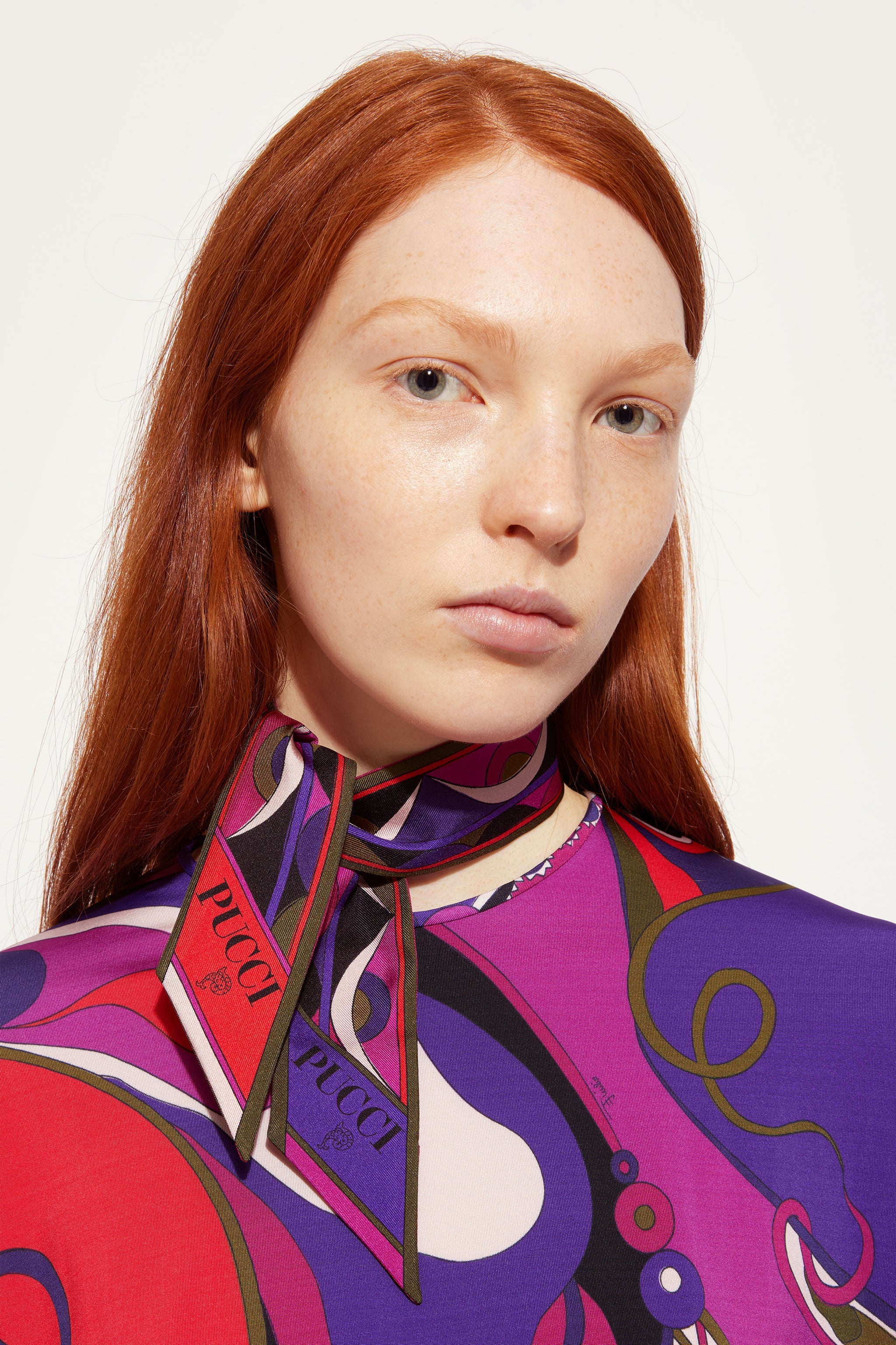Pucci Astro and Rombi Print Silk Twill Scarf