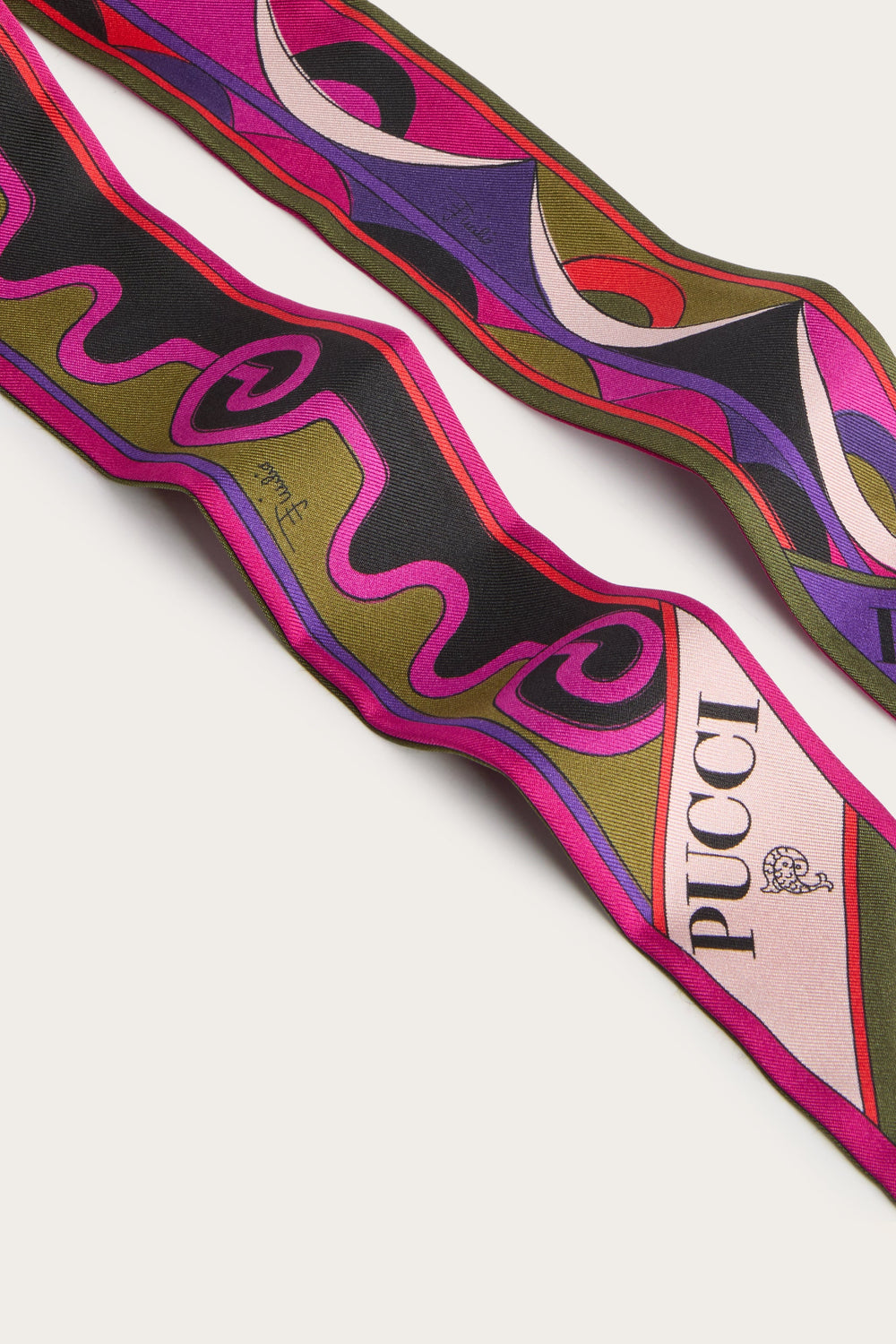 Pucci Astro and Rombi Print Silk Twill Scarf