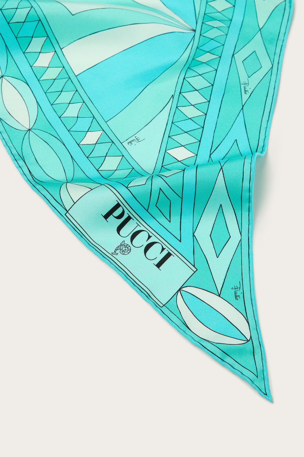 Pucci Collane Print Triangle Silk Scarf