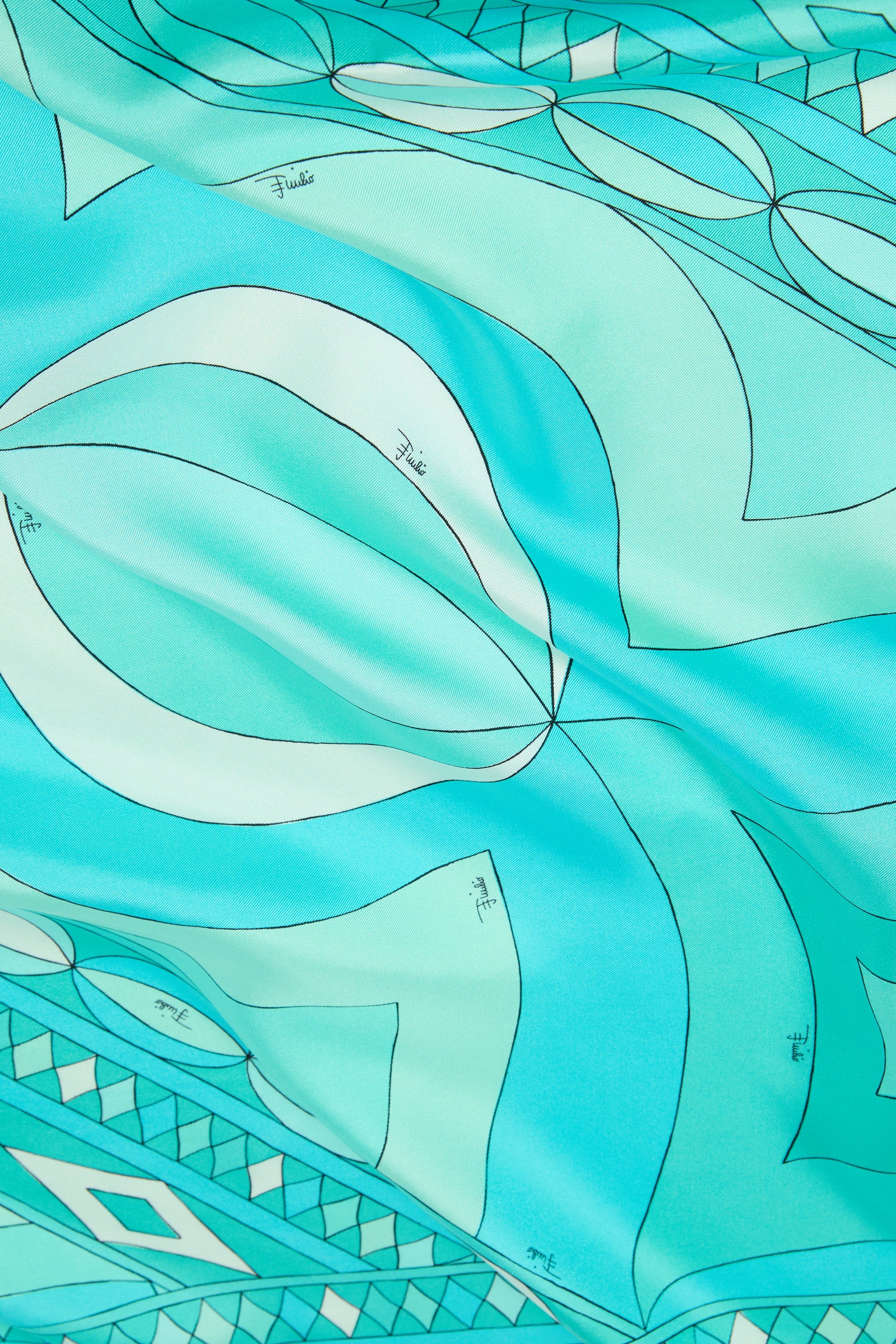 Pucci Collane Print Triangle Silk Scarf