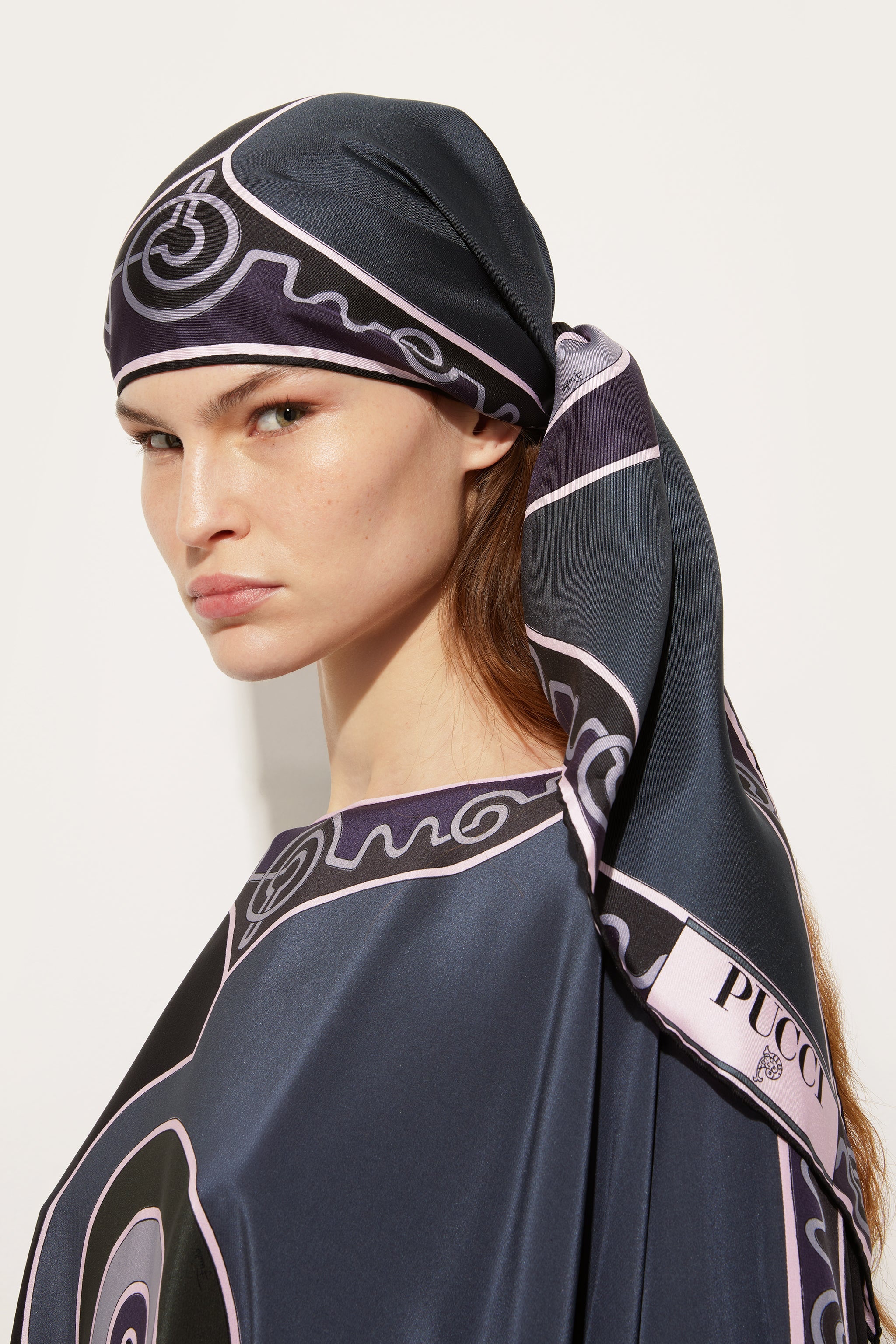 Pucci Astro Print Triangle Silk Scarf