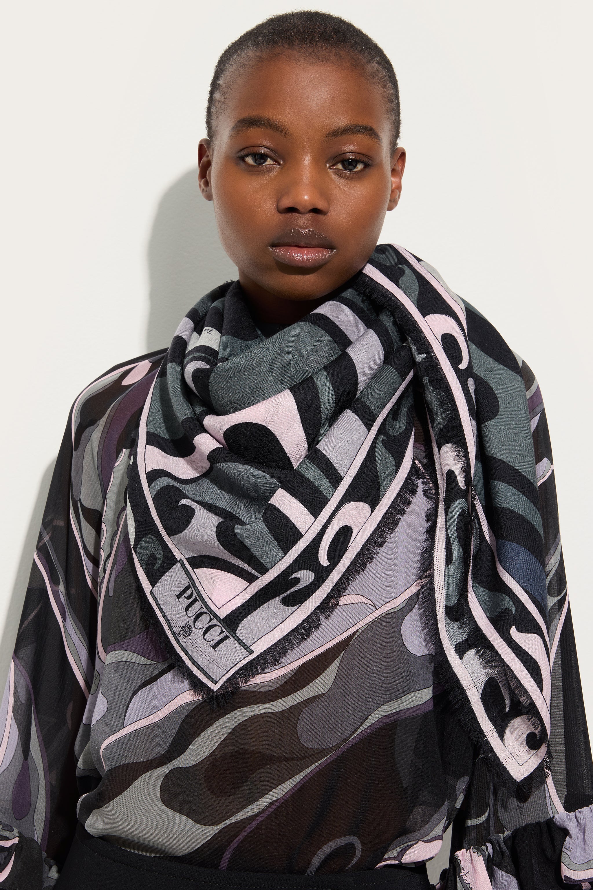 Pucci Marmo Print Pashmina