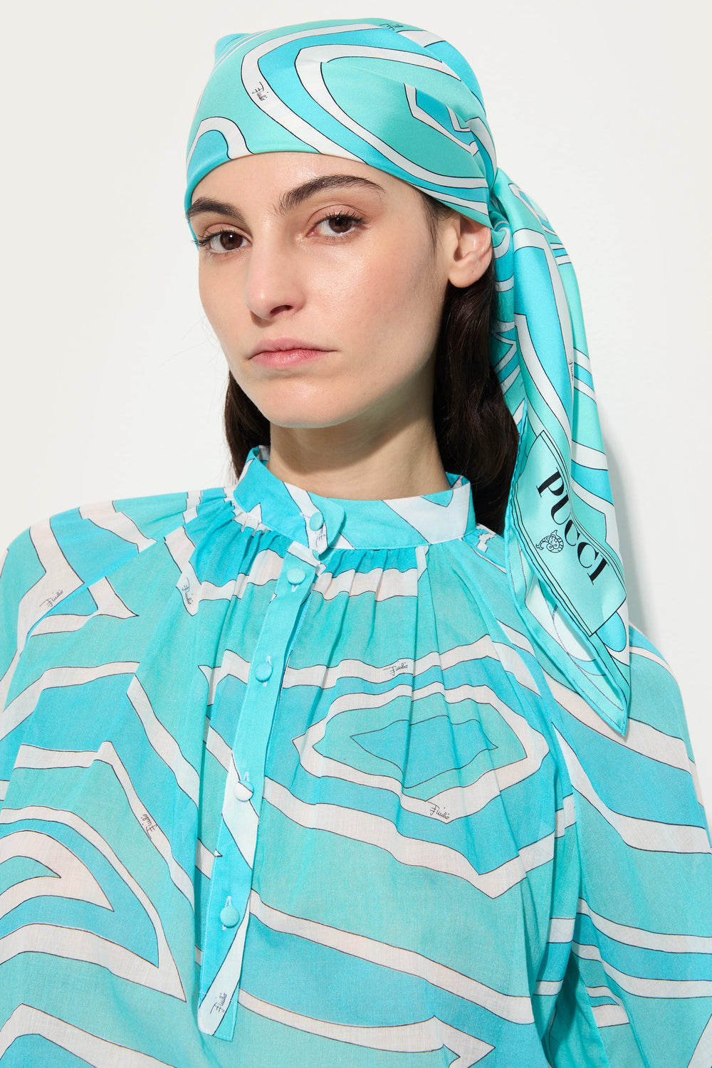 Pucci Labirinto Print Silk Carre