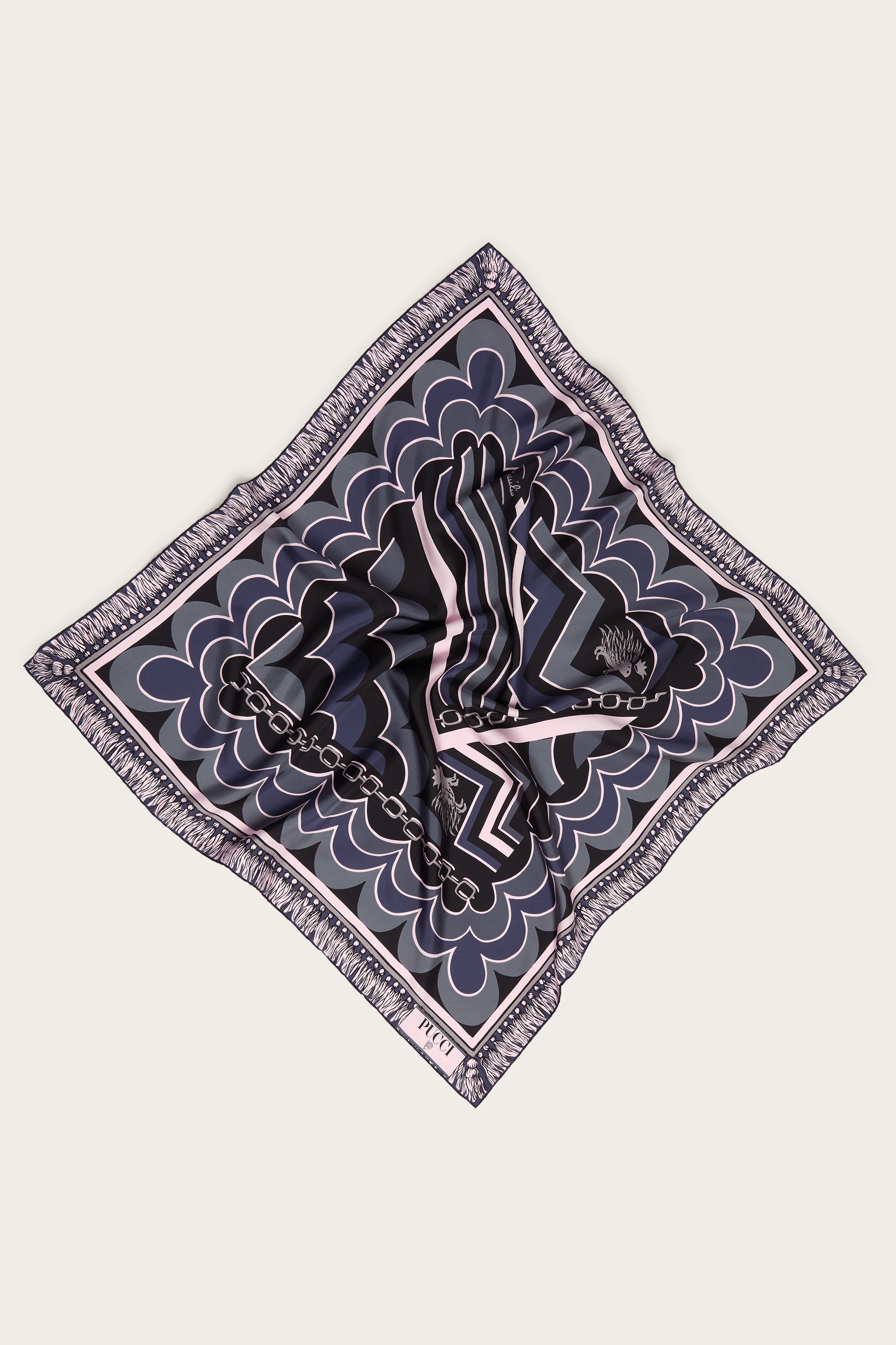 Pucci Istrice Print Silk Carre