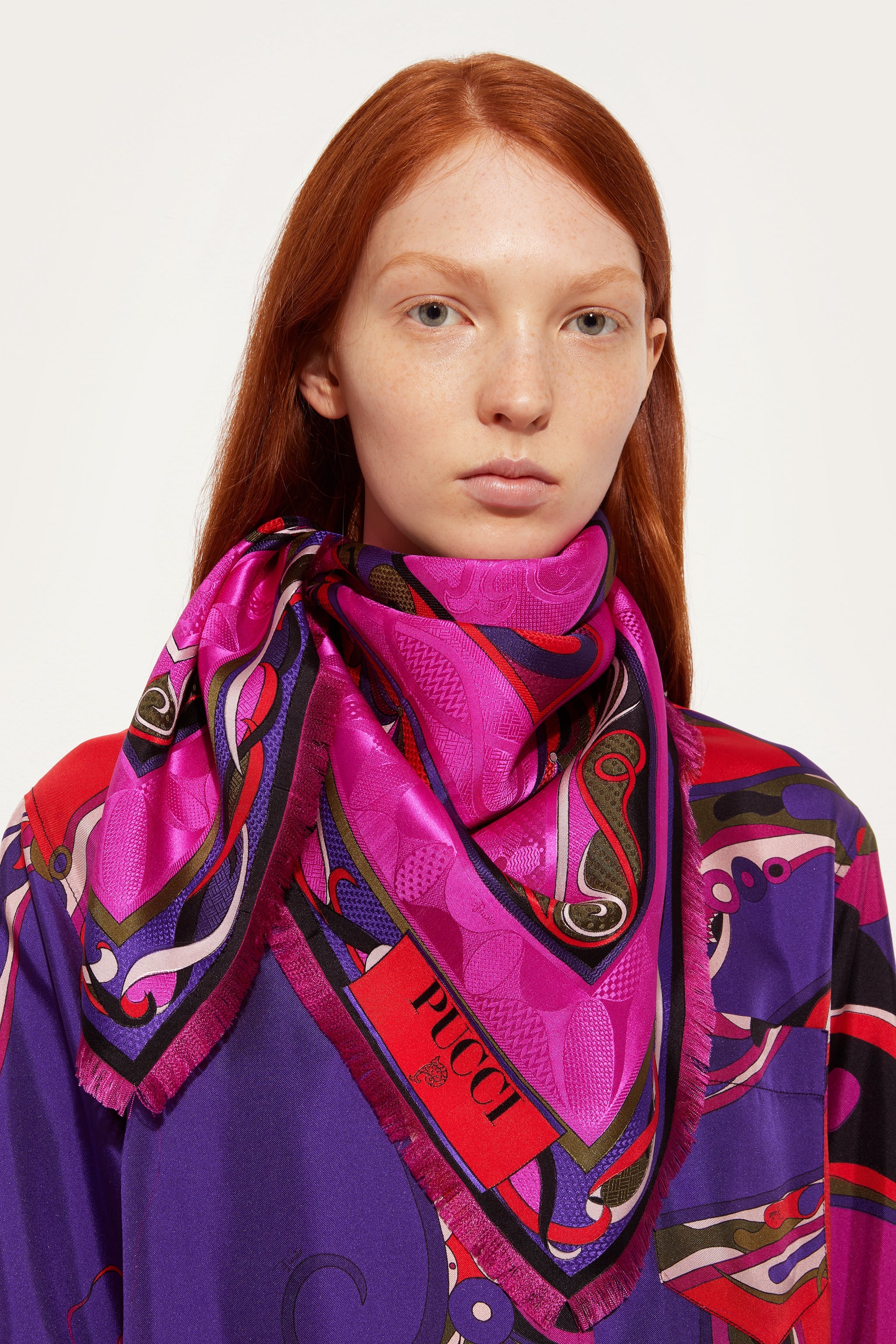 Pucci Mixed Prints Jacquard Carre