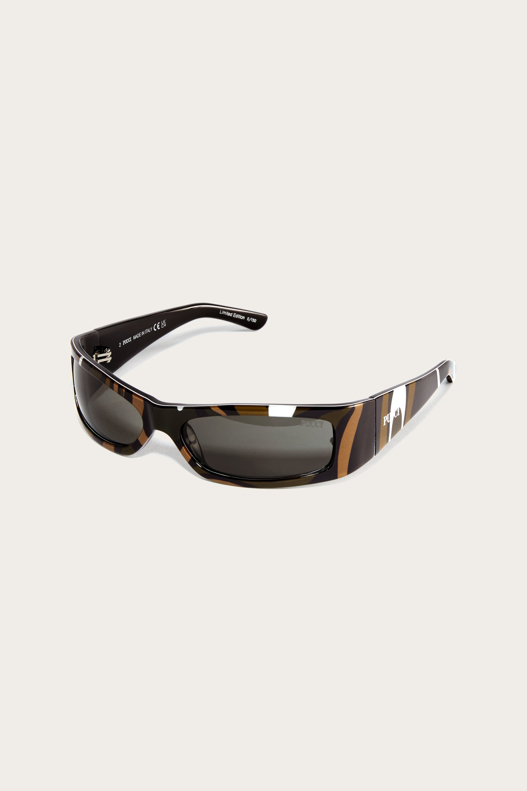 Pucci Marmo Print Rectangular Sunglasses