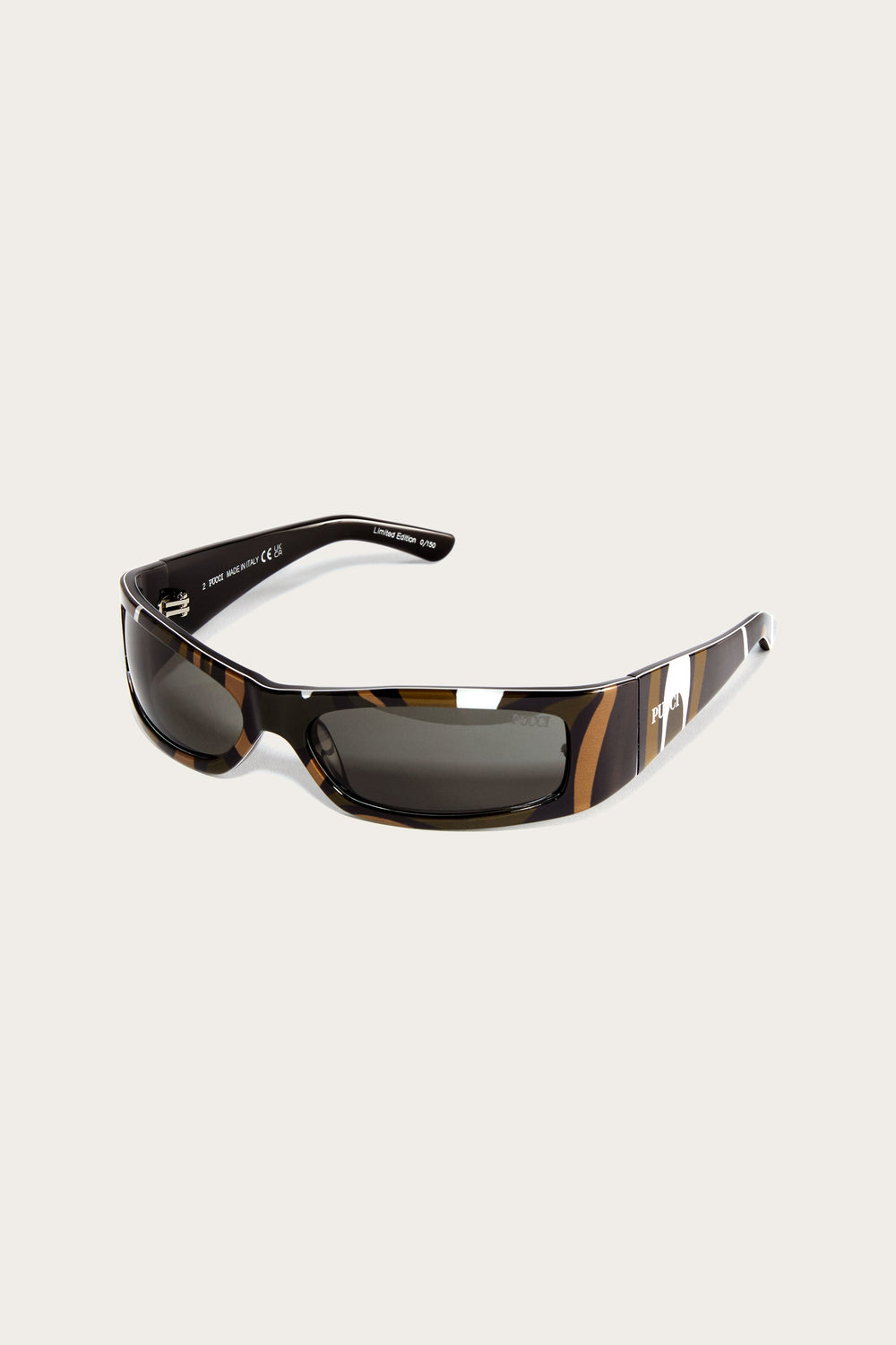 Pucci Marmo Print Rectangular Sunglasses