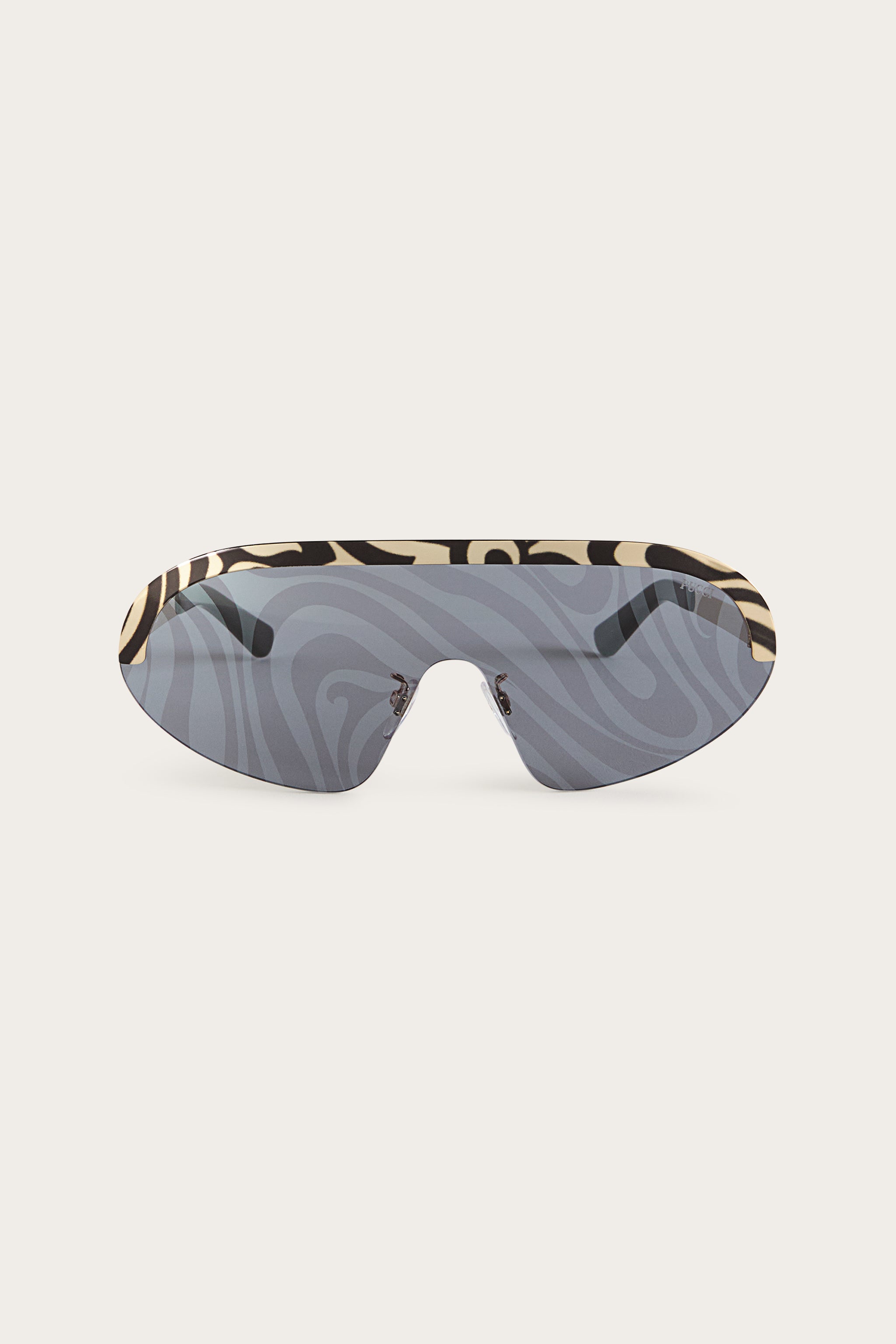 Pucci Marmo Detail Mask Sunglasses