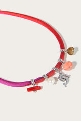 Pucci Marmo Print Choker With Pendants