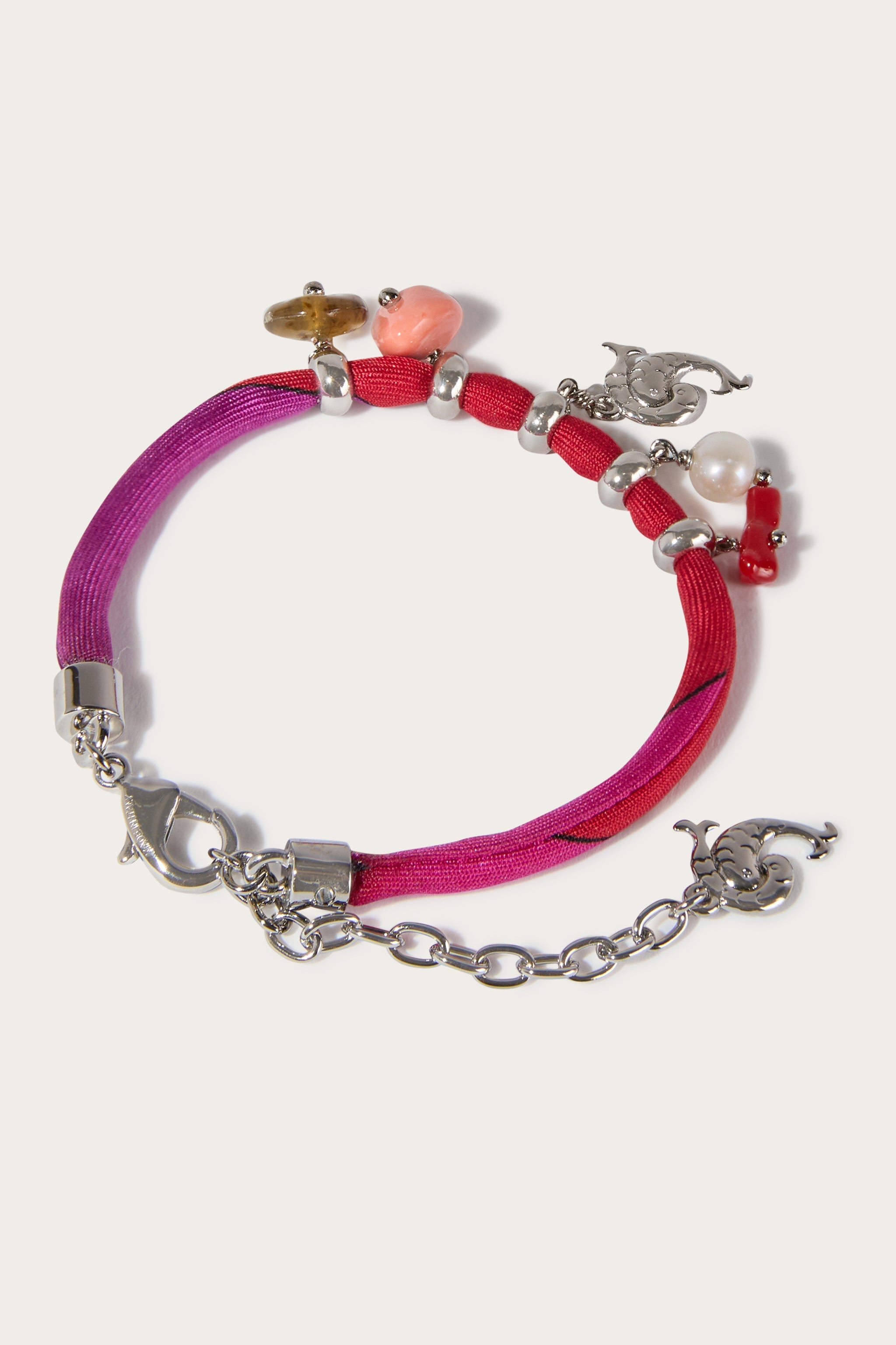 Pucci Silk Bracelet with Charms