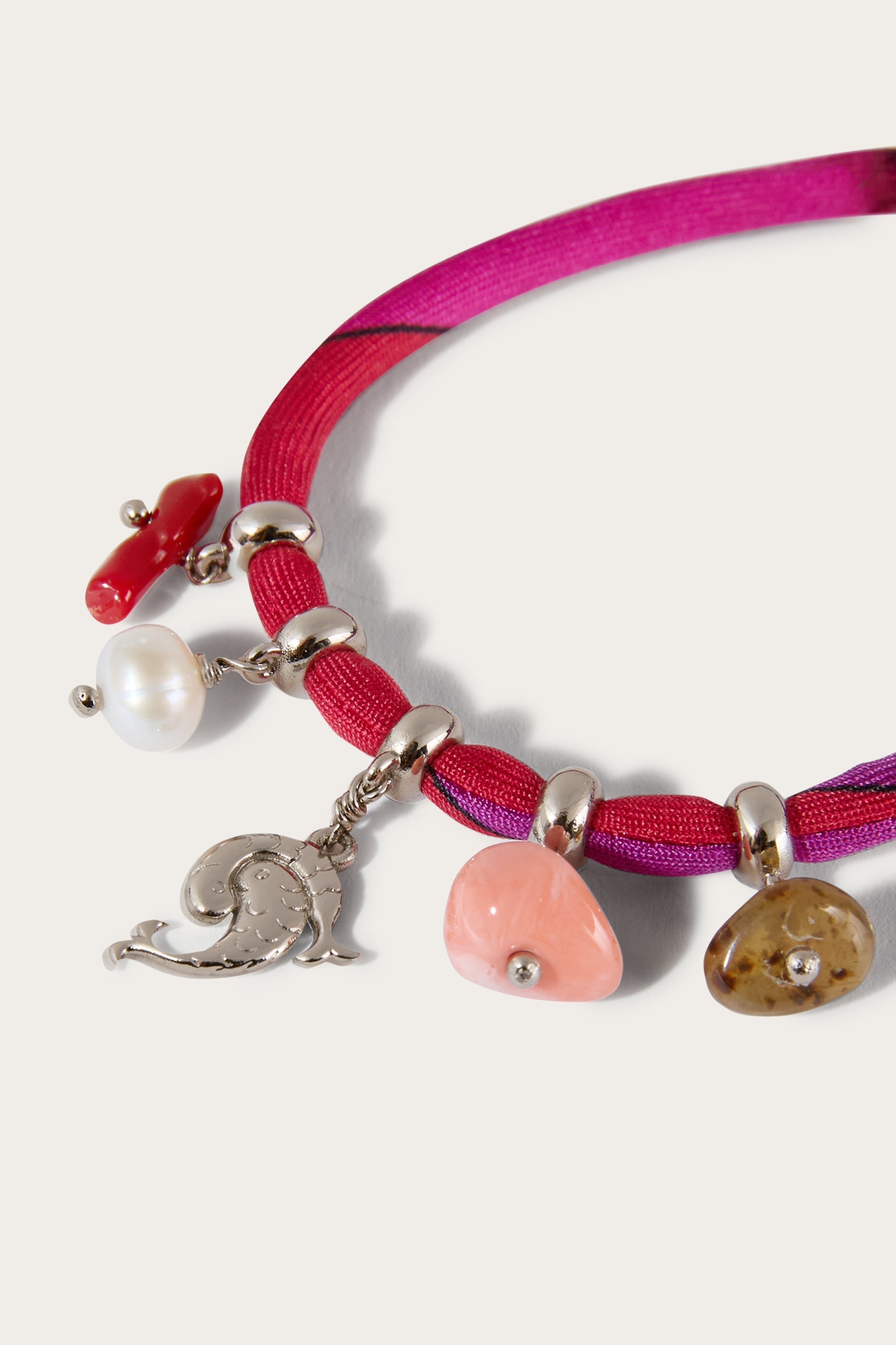 Pucci Silk Bracelet with Charms