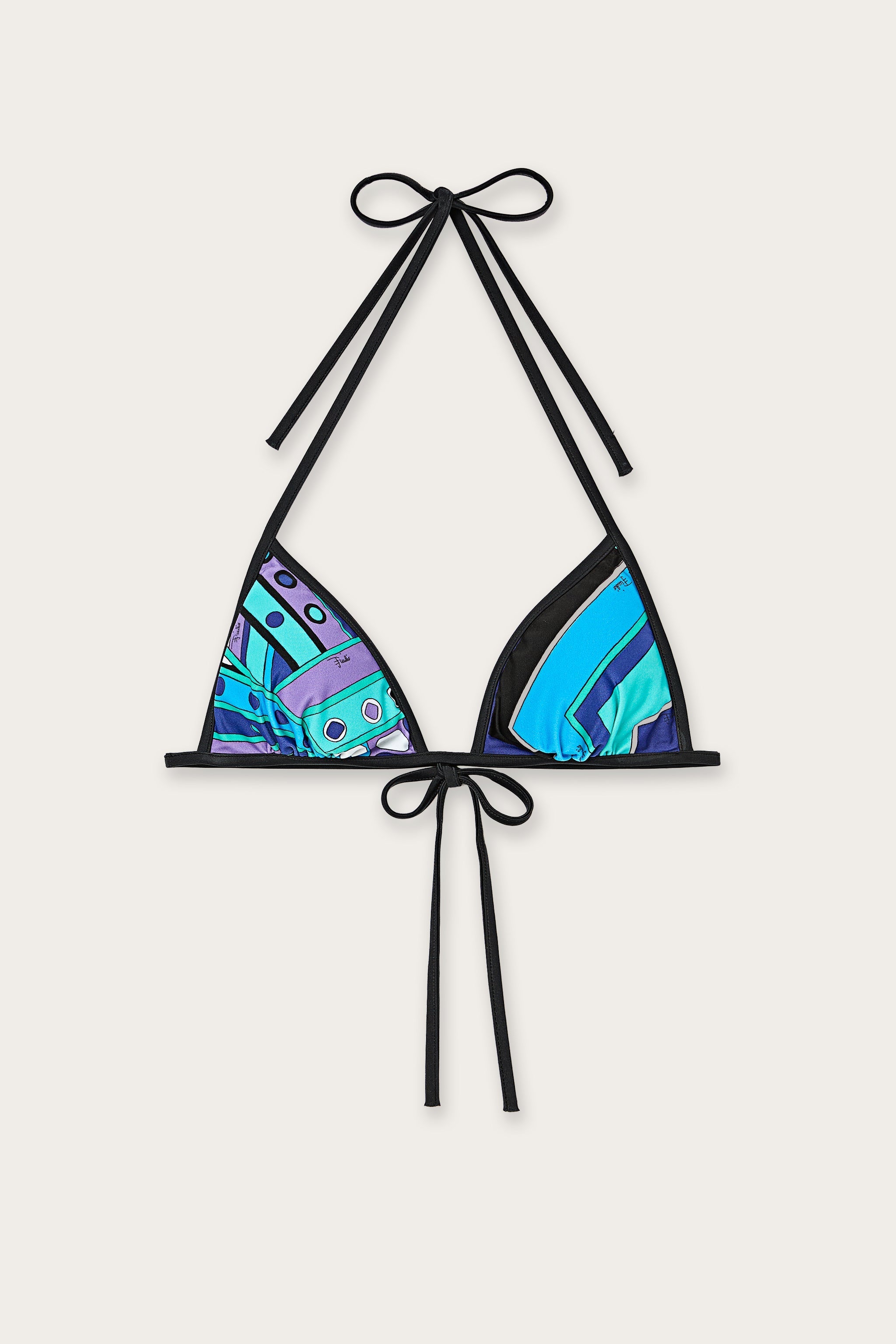 Pucci Vivara Print Triangle Bikini Top