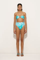 Pucci Marmo Print Bandeau Bikini Top