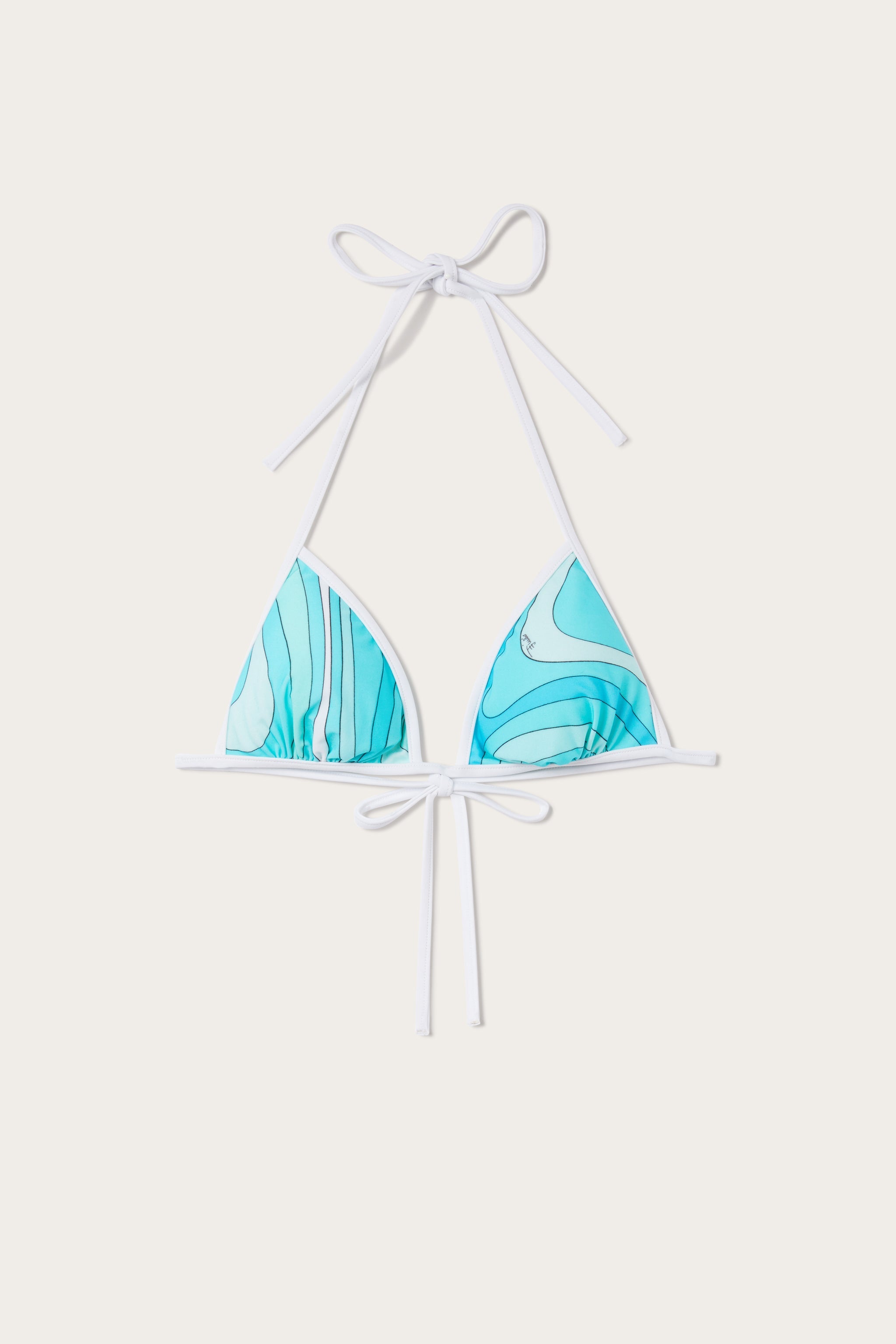 Pucci Marmo Print Triangle Bikini Top
